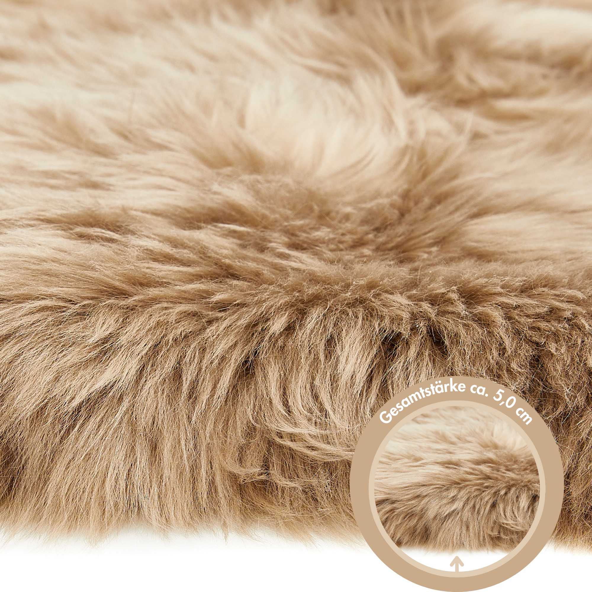 LUXOR living Fellteppich »Schaffell Namika«, fellförmig, 50 mm Höhe, echtes Lammfell, weich & flauschig, große Farbauswahl, in 2 Größen