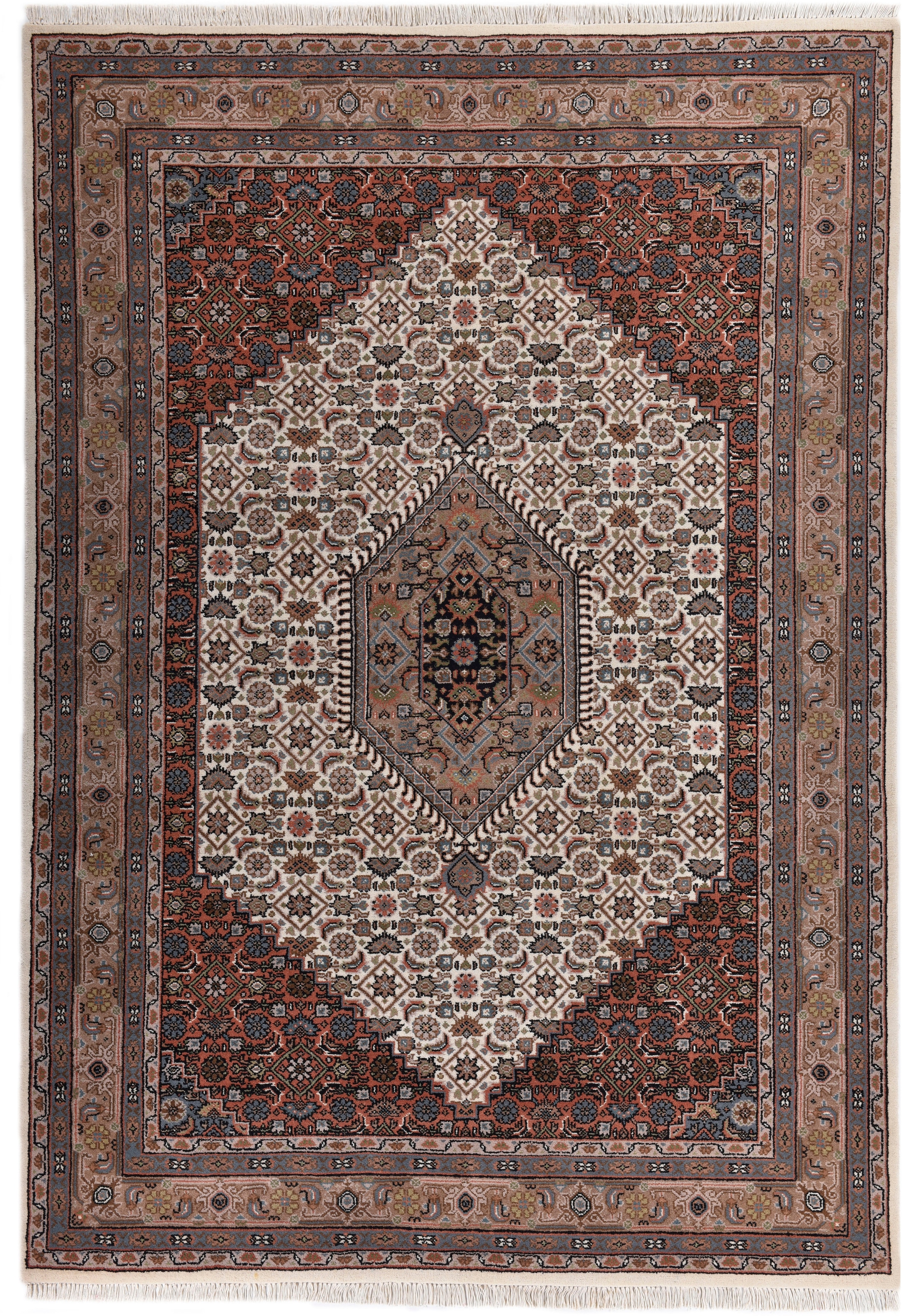 my home Orientteppich »BB Oriental«, rechteckig, 12 mm Höhe, reine Wolle, handgeknüpft, orientalisches Design, mit Fransen