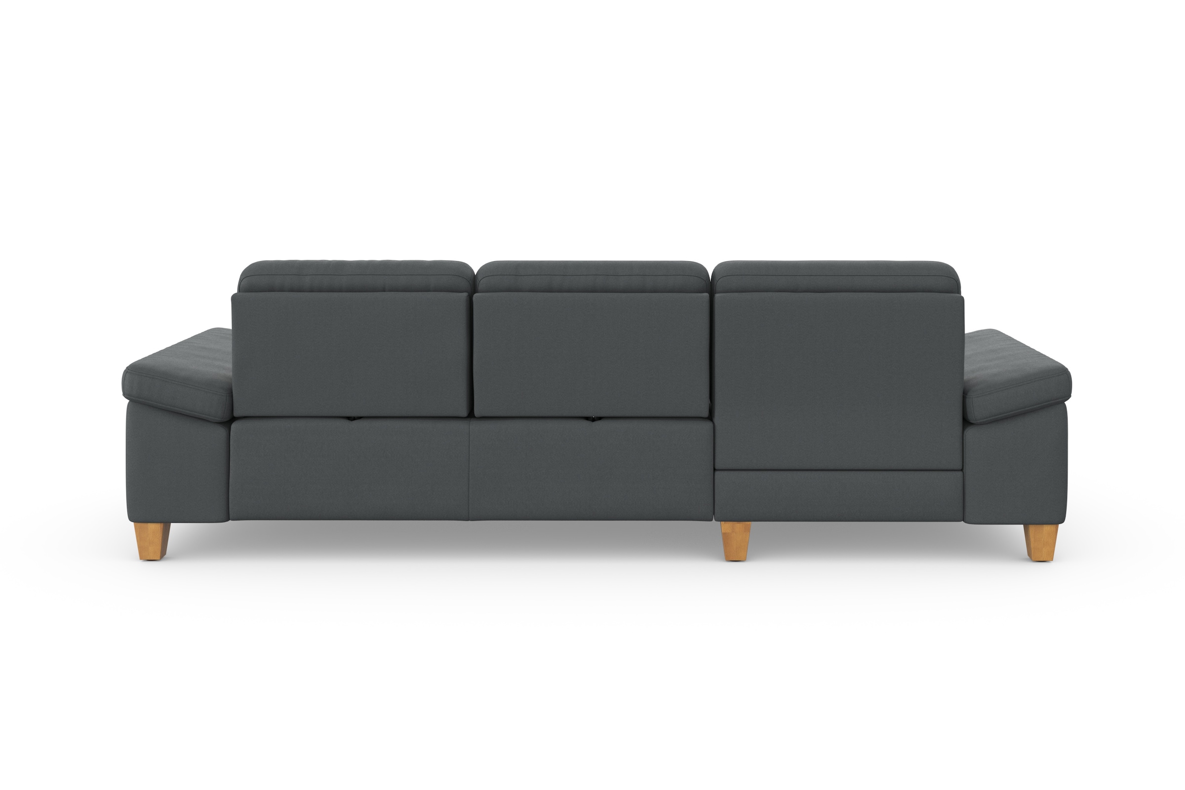 sit&more Ecksofa »Westham L-Form« mit Recamiere, mit oder ohne Bettfunktion, Bettkasten, Füße Eiche