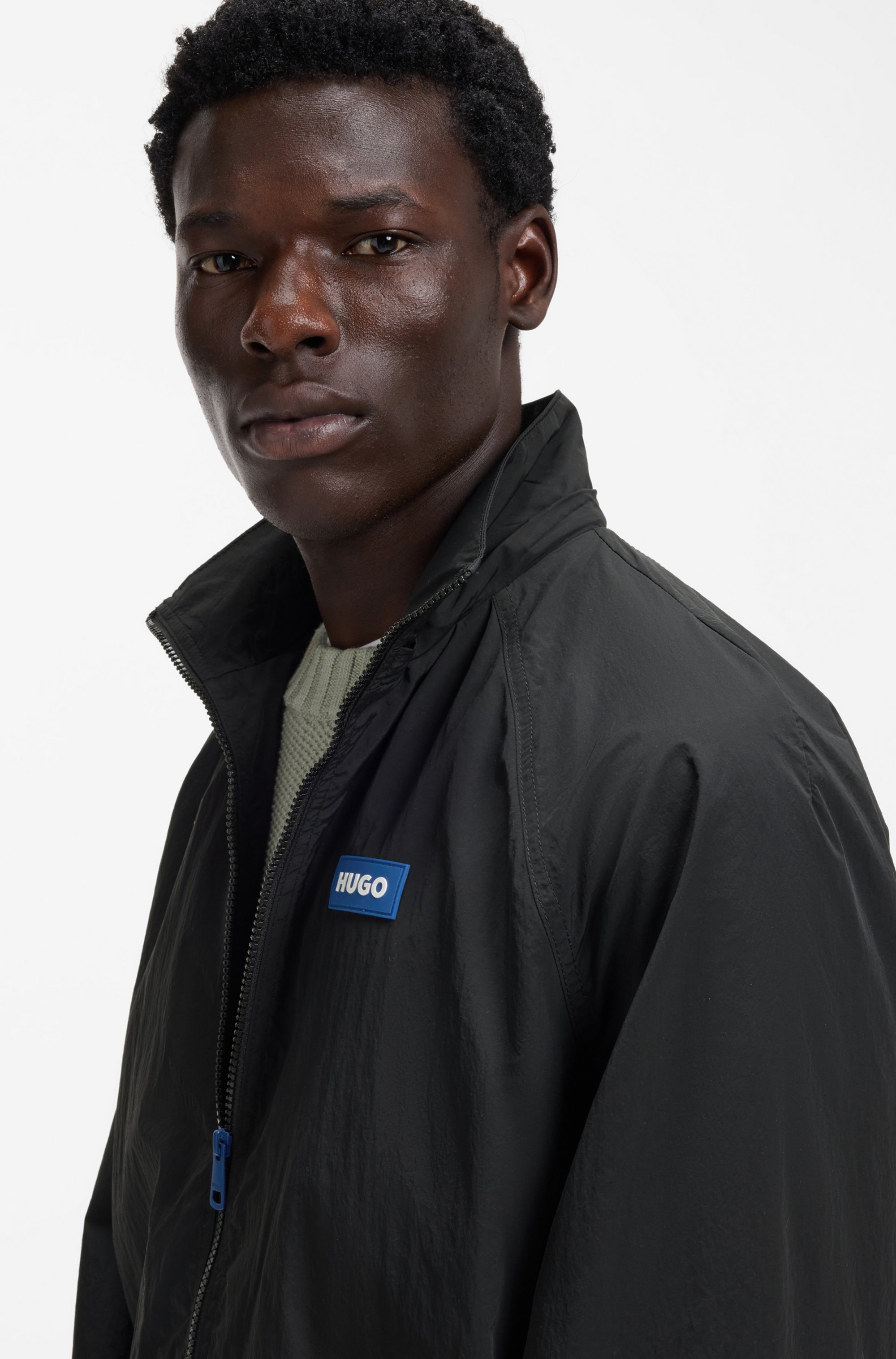 HUGO Windbreaker »Bento2611« mit Kapuze abnehmbare Kapuze, Regular Fit, wasserabweisend