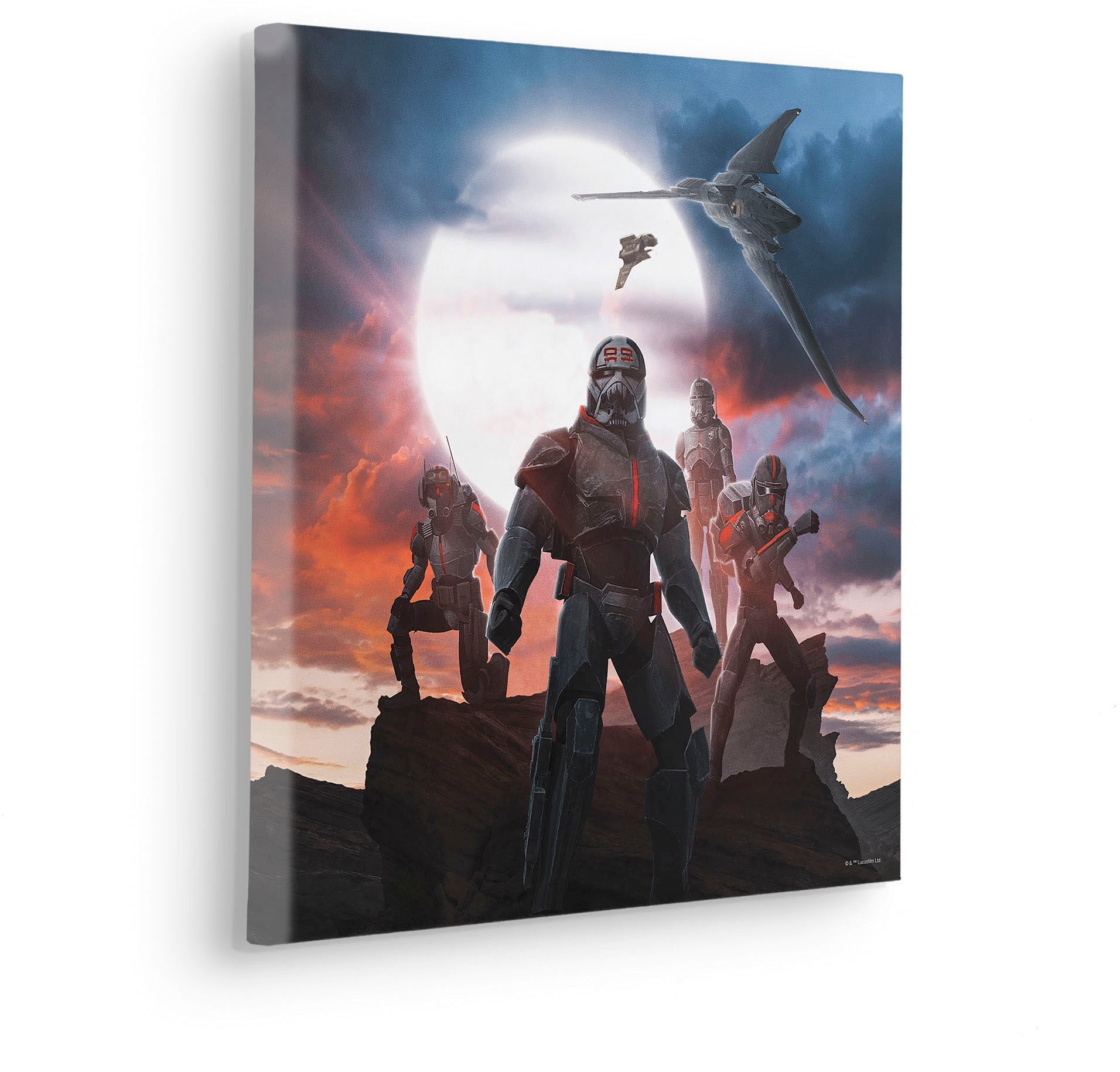 Komar Leinwandbild »Star Wars Bad Batch Strong Team - Größe 40 x 40 cm«, Disney, (1 St., 40 x 40 cm (Breite x Höhe), Keilrahmenbild mit Echtholzrahmen, Kinderzimmer