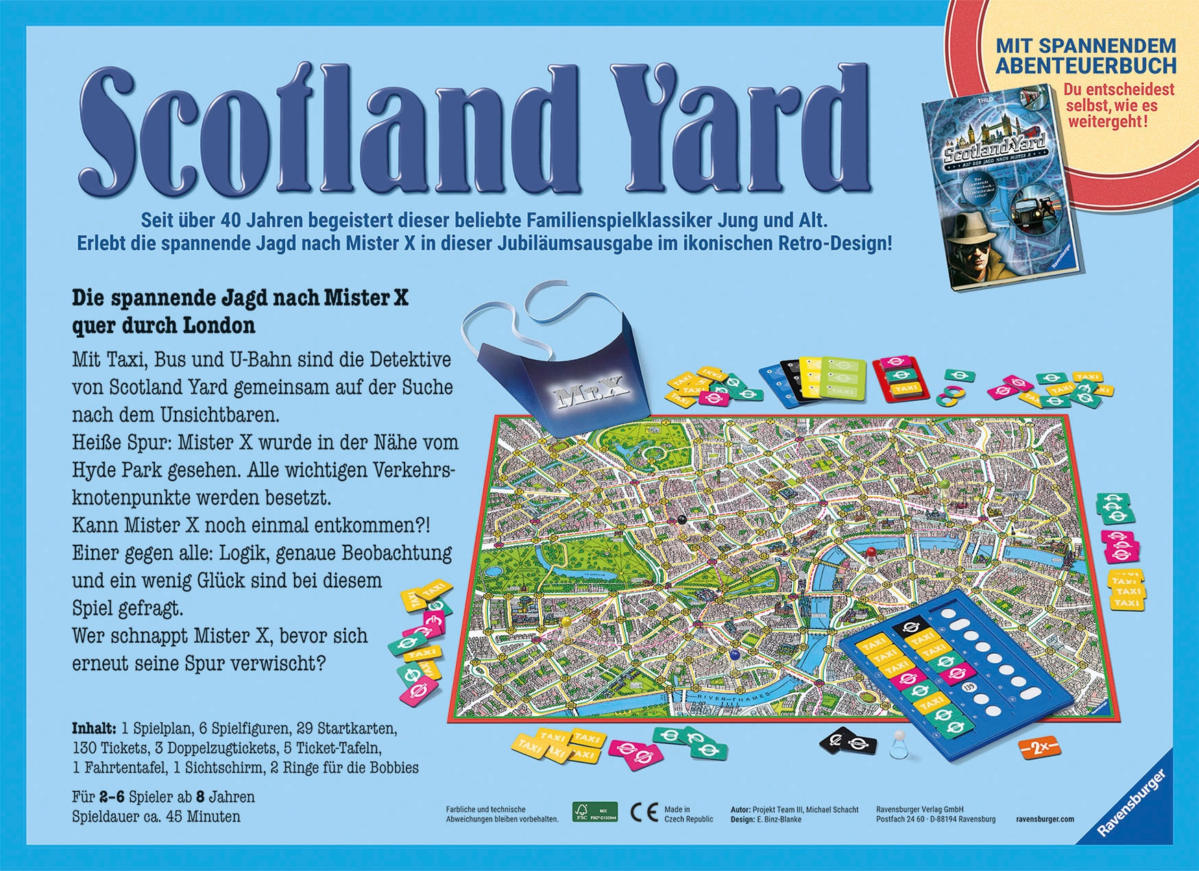 Ravensburger Spiel »Scotland Yard 40 Jahre Jubiläumsedition«, Made in Europe