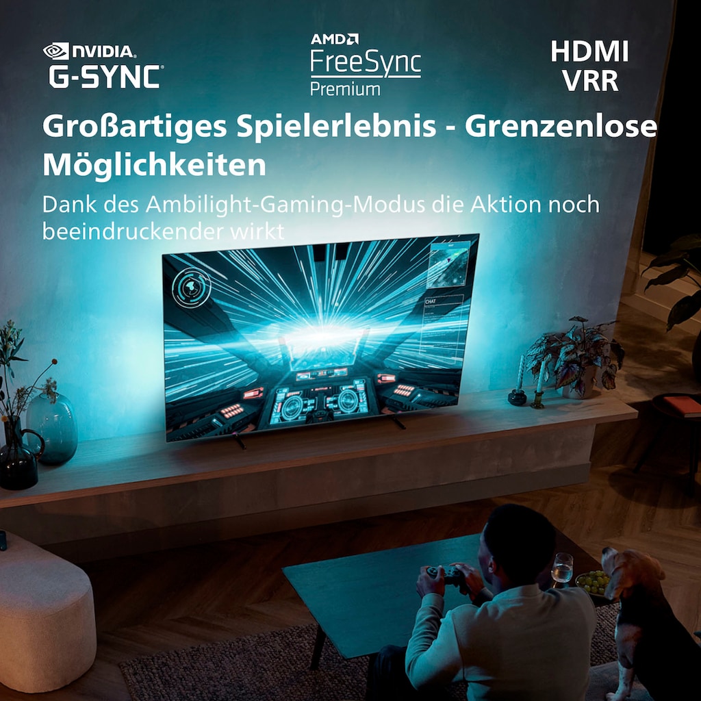 Philips OLED-Fernseher »65OLED707/12«, 164 cm/65 Zoll, 4K Ultra HD, Smart-TV-Android TV