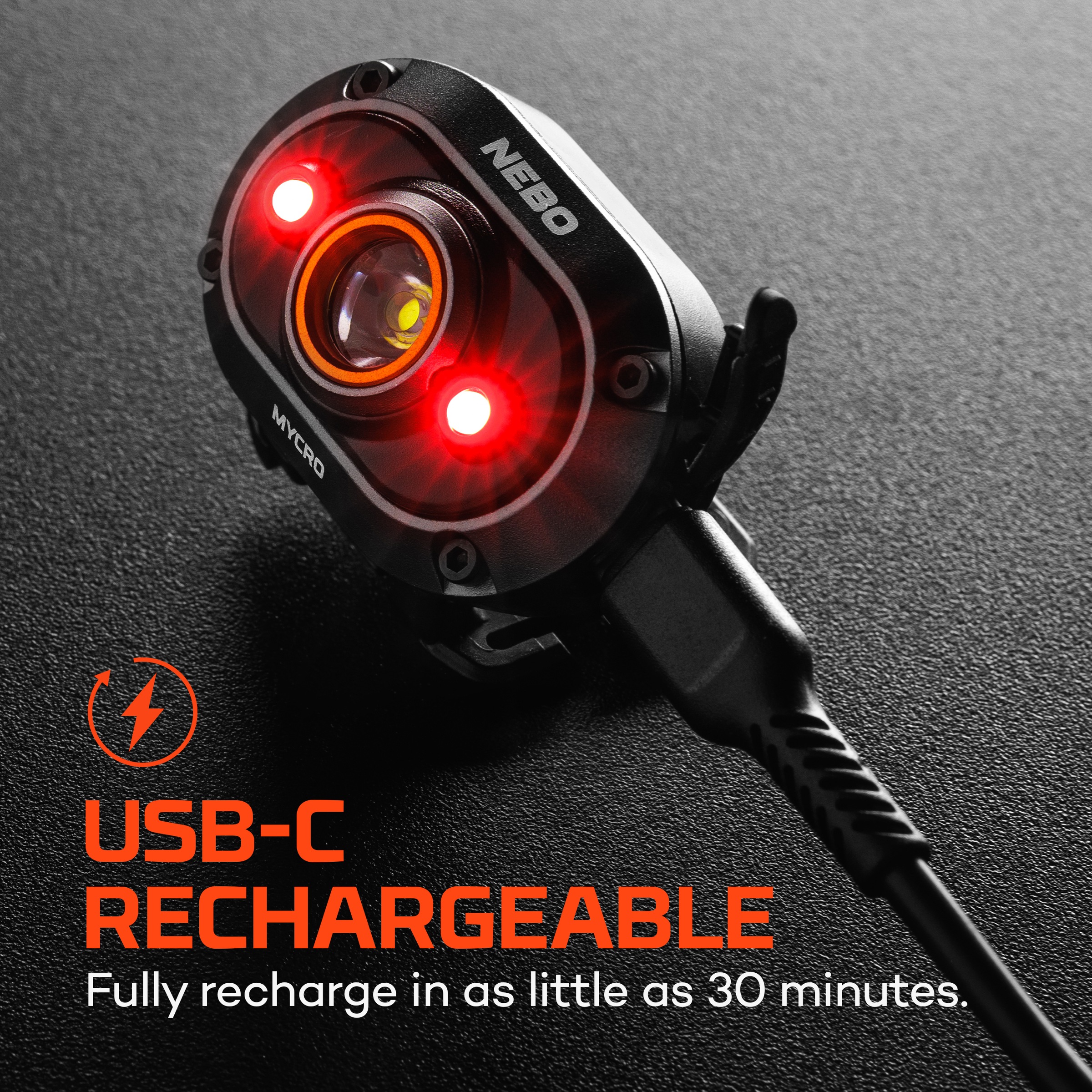 NEBO LED Taschenlampe »Nebo MYCRO 450+« Set, Stirnlampe inkl. Ladekabel, Strinband, 3 Stk. tlg.