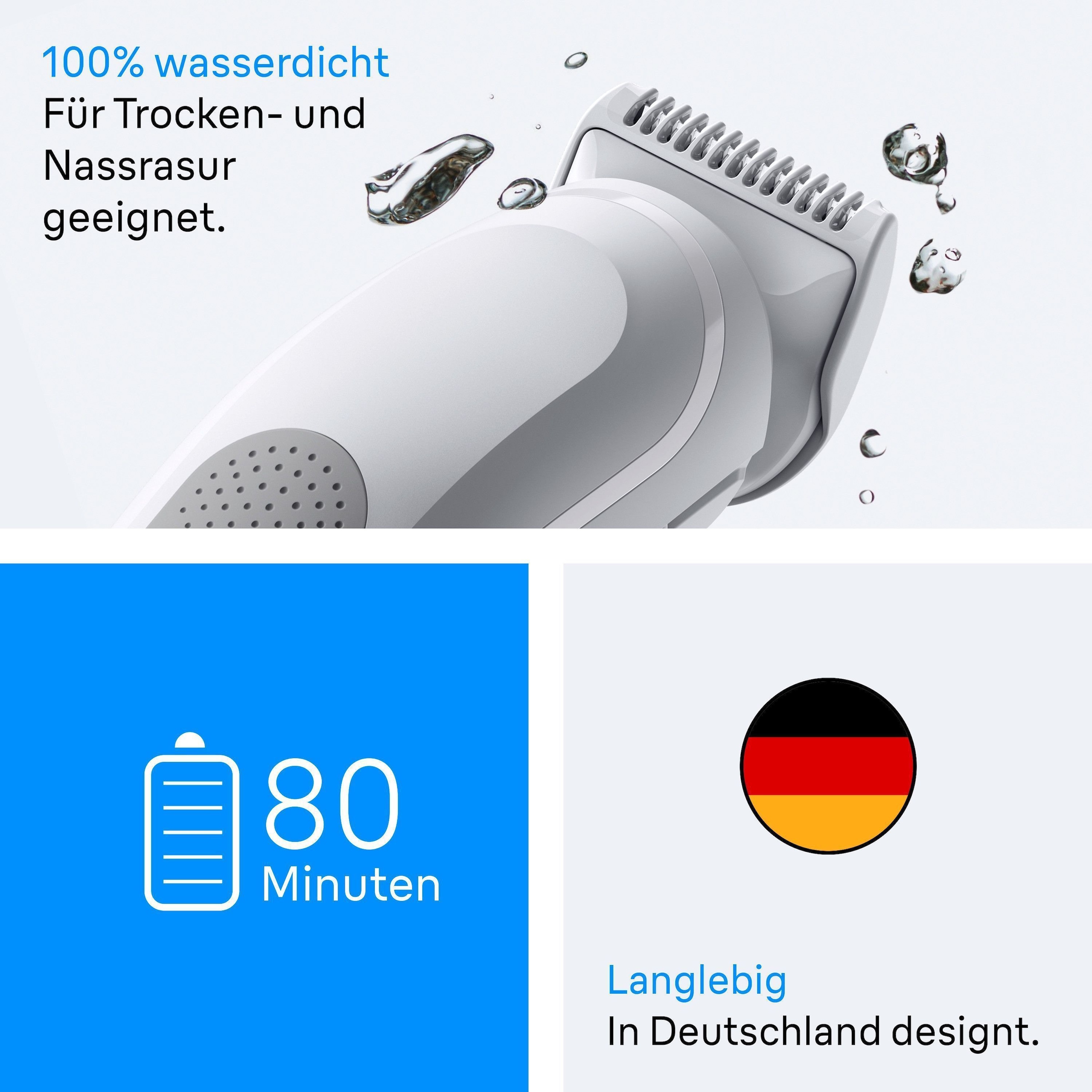 Braun Haarschneider »Bodygroomer BG3530«, Extra Hautschutz, 80 Min Akkulaufzeit, wasserdicht