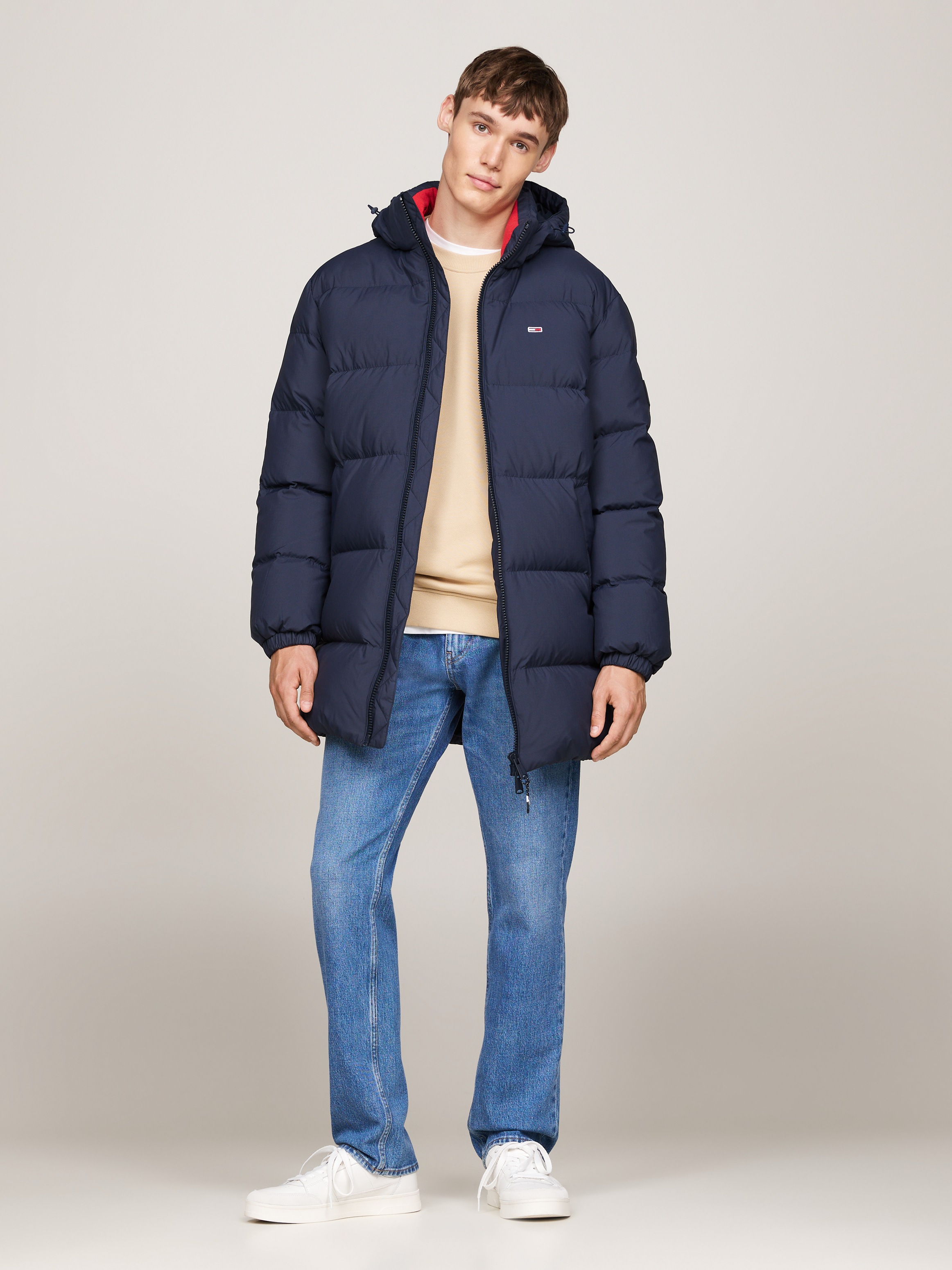 Tommy Jeans Steppjacke »TJM ESSENTIAL DOWN PARKA«, mit Kapuze, Daunenjacke, Übergangsjacke mit Kapuze