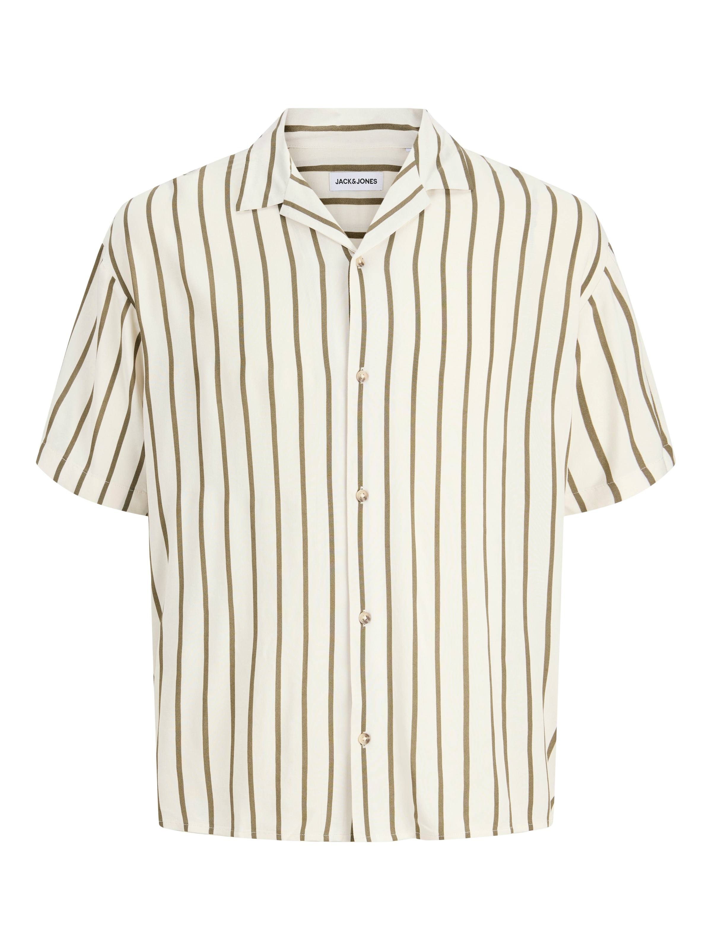 Jack & Jones PlusSize Kurzarmhemd »JJEJEFF RESORT STRIPE SHIRT SS PLS« Viskose, loose fit