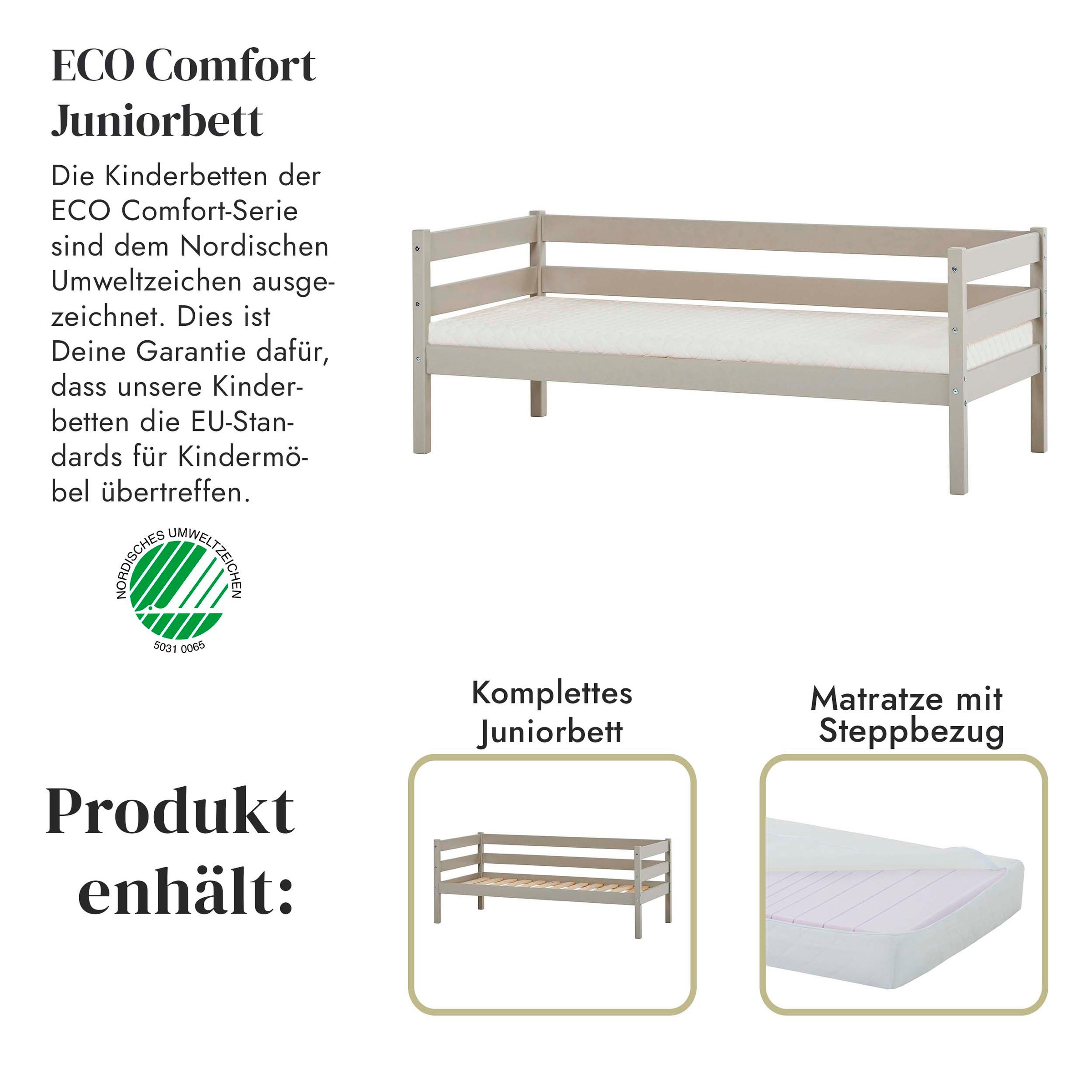 3. Bild von Hoppekids Einzelbett »ECO Comfort«, (Set), mit Rollrost in 8 Farben, wahlweise mit Matratze und Absturzsicherung