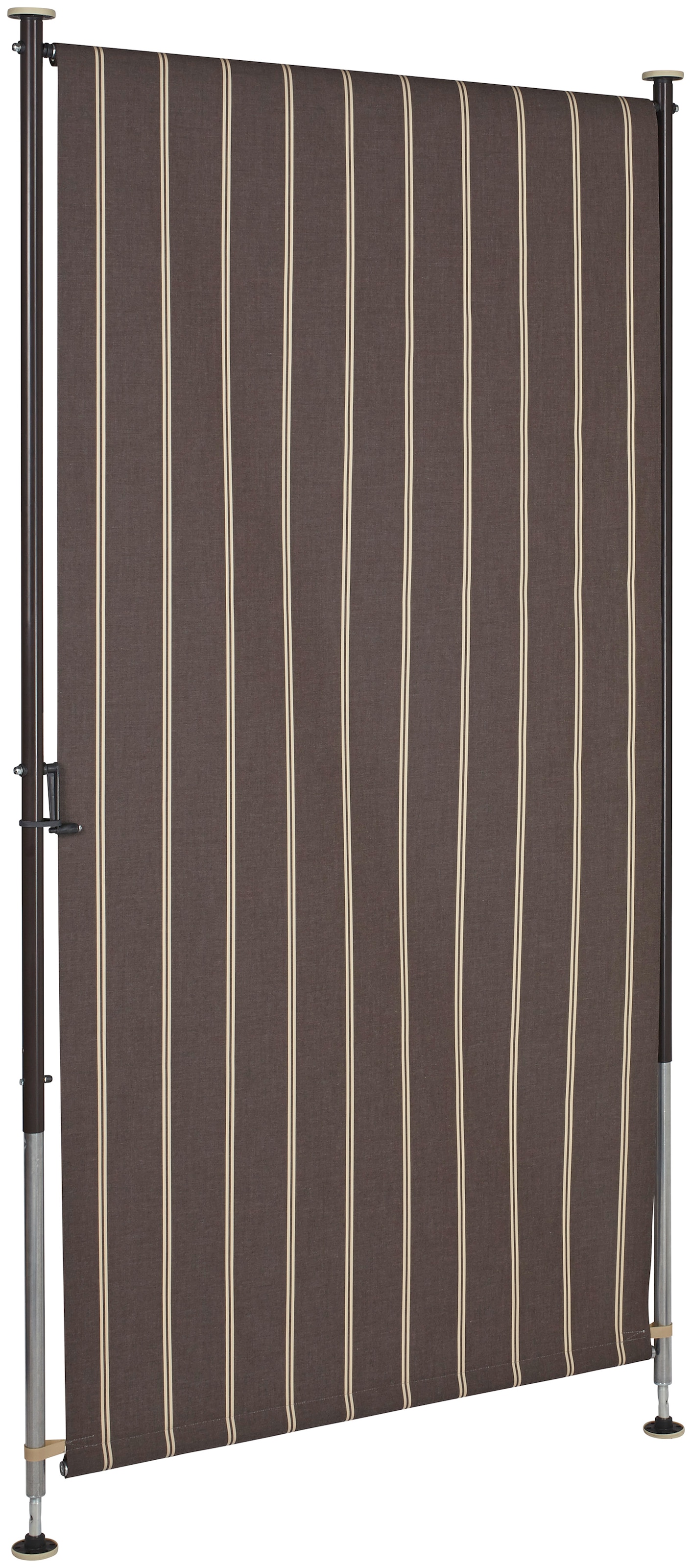 Angerer Freizeitmöbel Klemm-Senkrechtmarkise, braun/weiß, BxH: 150x225 cm