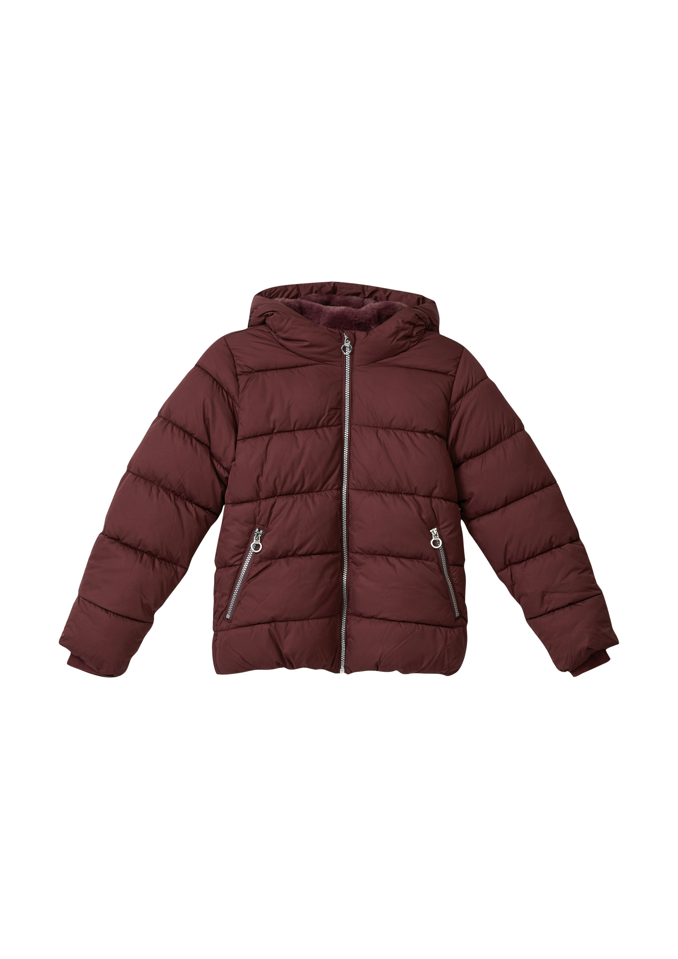 s.Oliver Junior Steppjacke mit Kapuze mit Plüsch- und Fleecefutter