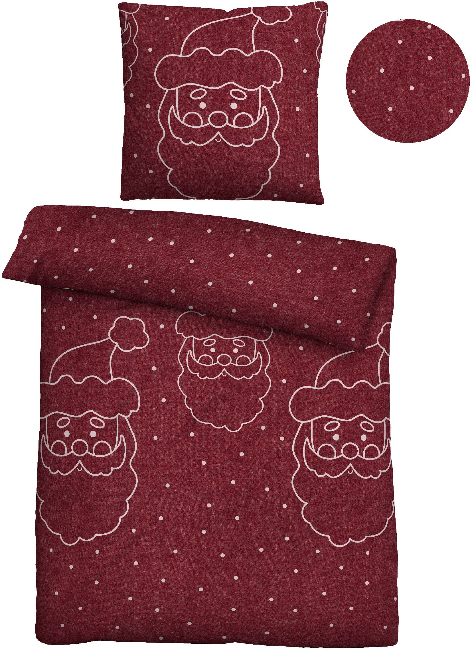 Biberna Bettwäsche »Xmas«, kuschelig warm, weich, Melange, 100% Baumwolle, made in Germany