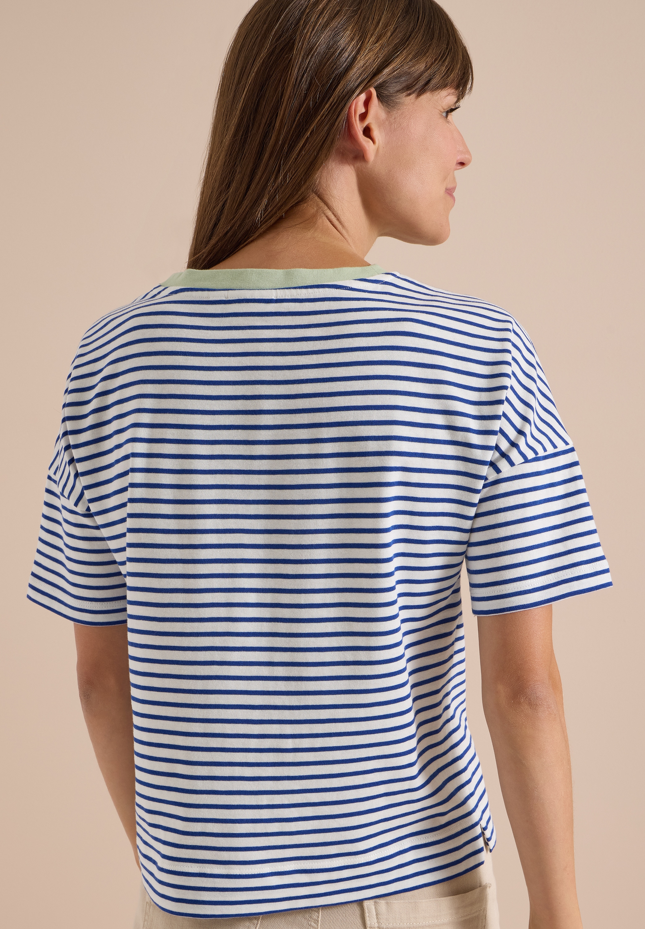 Cecil T-Shirt Jerseyshirt mit Streifen, Baumwolle