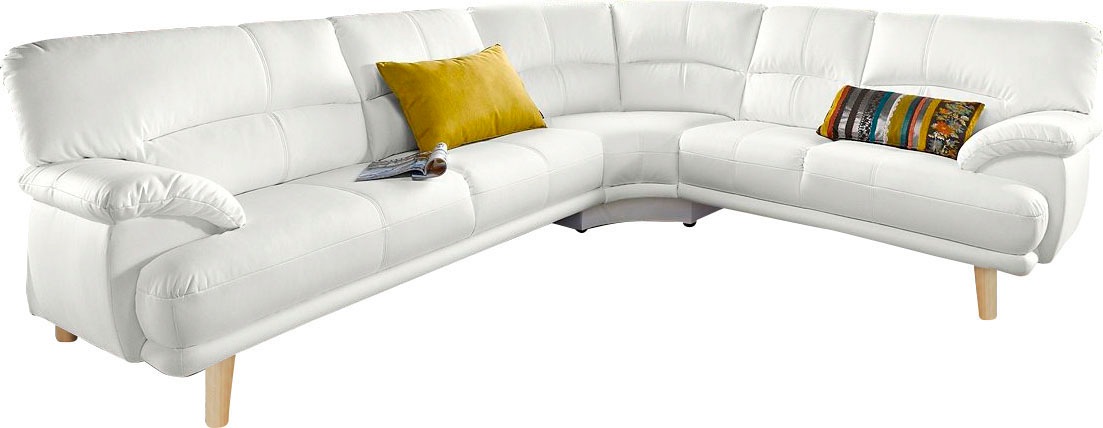 TRENDMANUFAKTUR Polsterecke »Cecilia, italienisches Designsprache, modern und komfortabel, L-Form,«, toller Sitzkomfort und bequeme Armlehnen