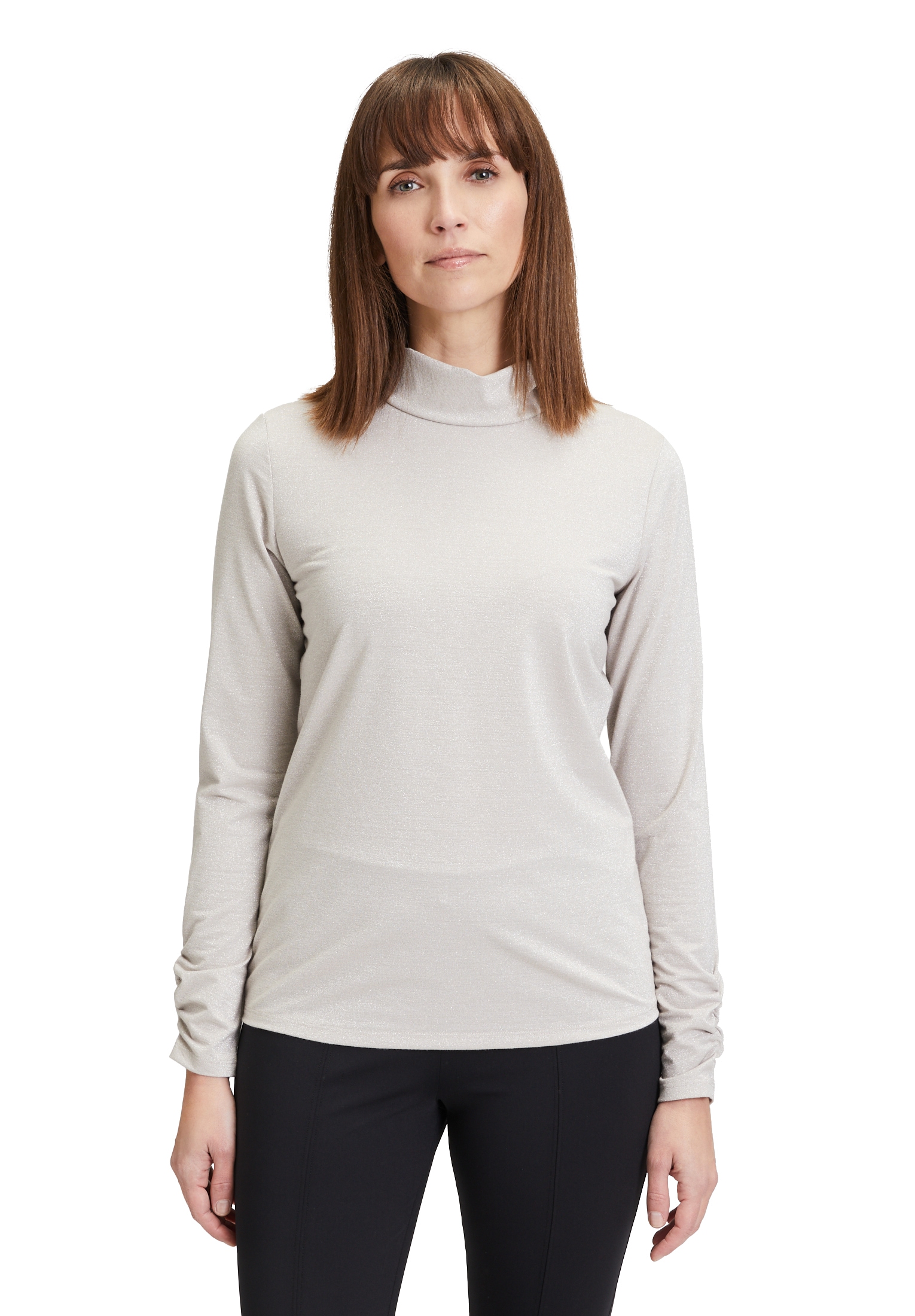 Betty Barclay Kurzarmshirt »Betty Barclay Leicht transparentes Shirt mit Raffung«, Material