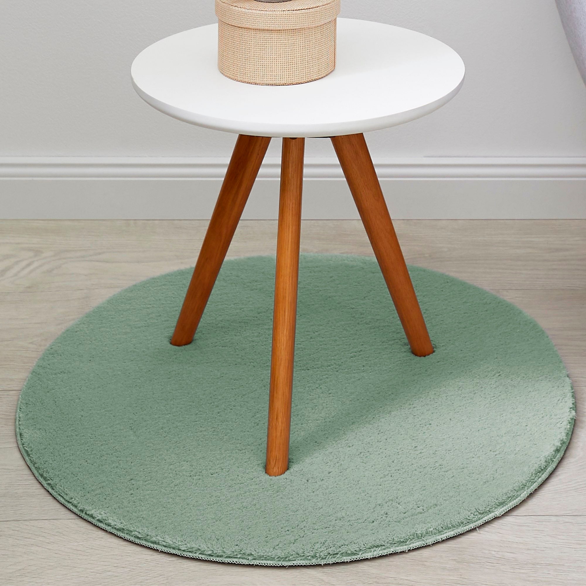 Andiamo Teppich »Arezzo«, rund, 16 mm Höhe, Uni Farben, weicher Flor, waschbar, ideal im Wohnzimmer & Schlafzimmer