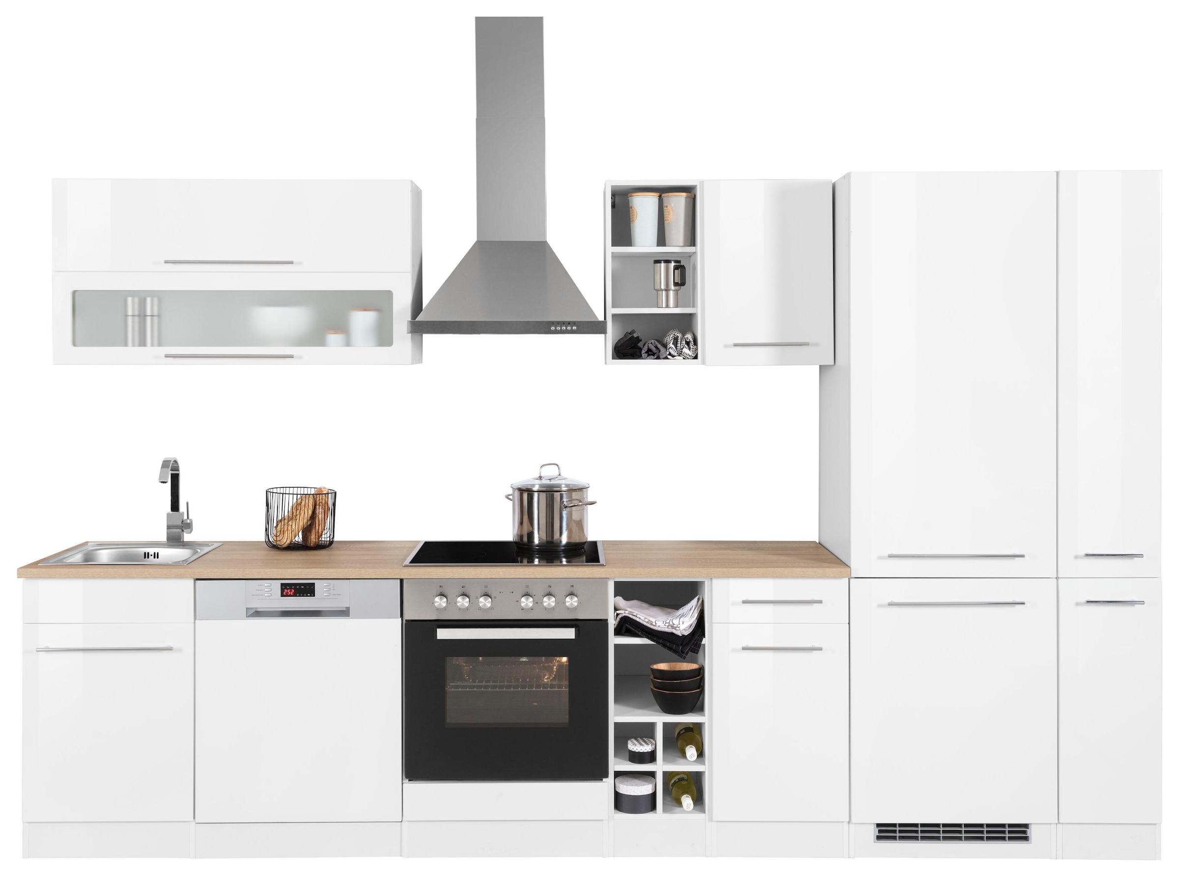 KOCHSTATION Küchenzeile »KS-Eton« mit E-Geräten, Breite 330 cm günstig online kaufen