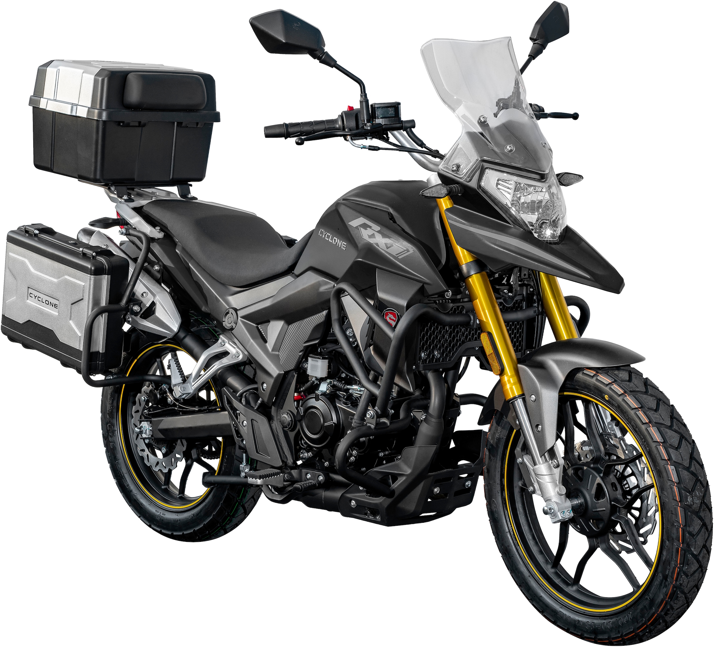 Cyclone Motorrad »RX1 Pro, 125, E5+, Adventure« 124 cm³ 99 km/h Euro 5+ 15 11 kW, 15 PS, ABS, 125er Adventure, digitales Cockpit