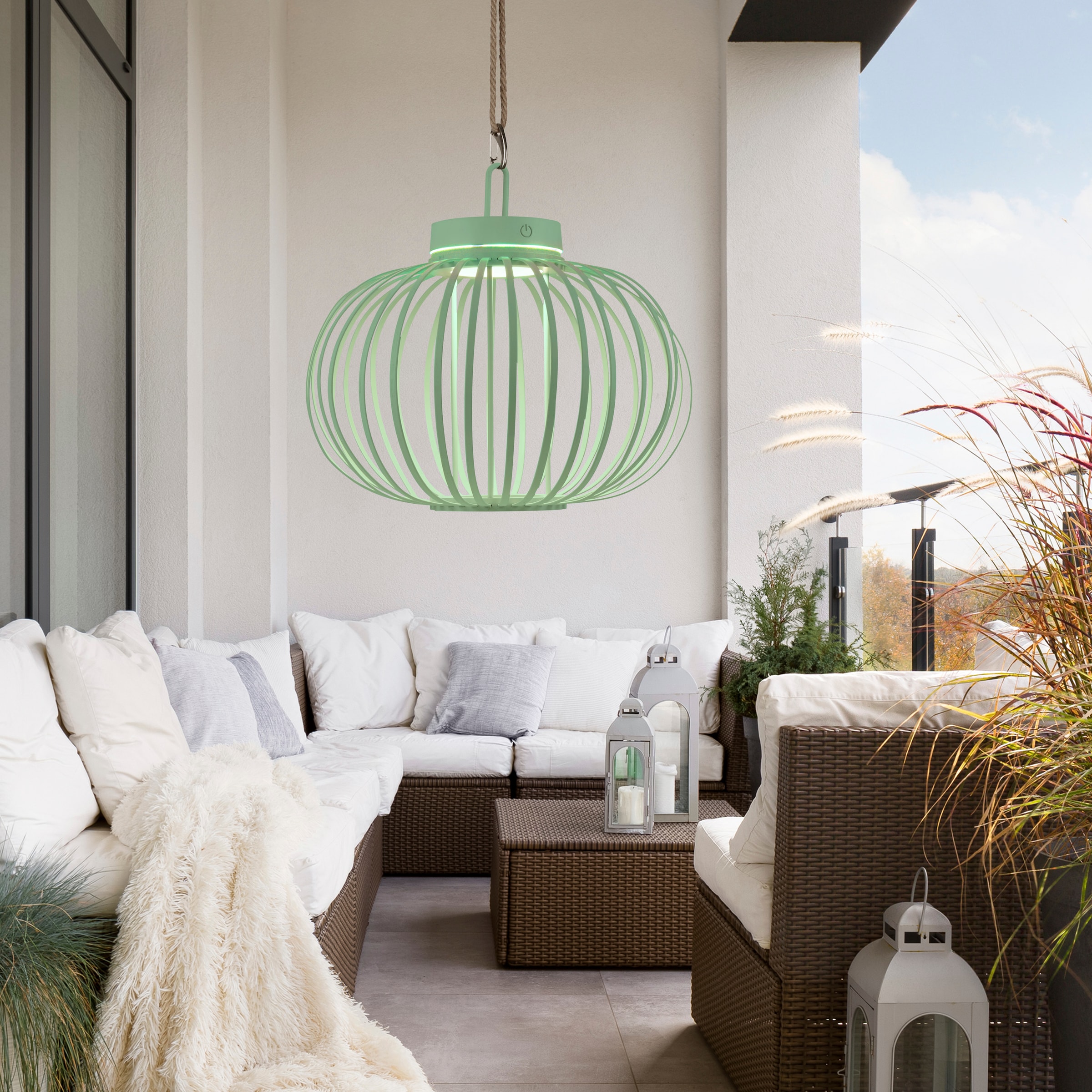 JUST LIGHT Pendelleuchte »AKUBA«, 1 flammig, Leuchtmittel LED-Modul | LED fest integriert, Akkuleuchte
