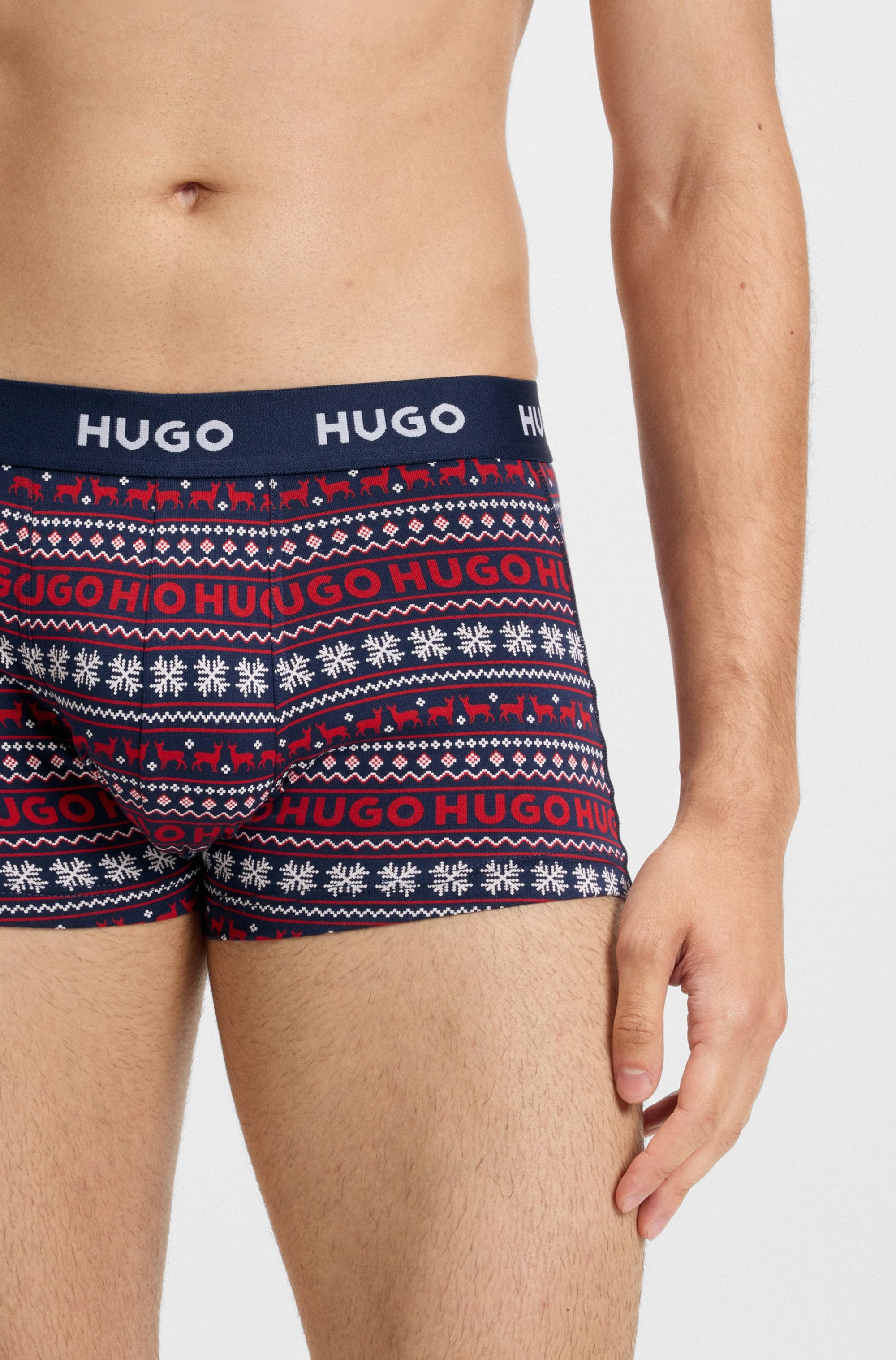 HUGO Underwear Trunk »TRUNK TRIPLET DESIGN«, (Packung, 3 St.), mit Logobund