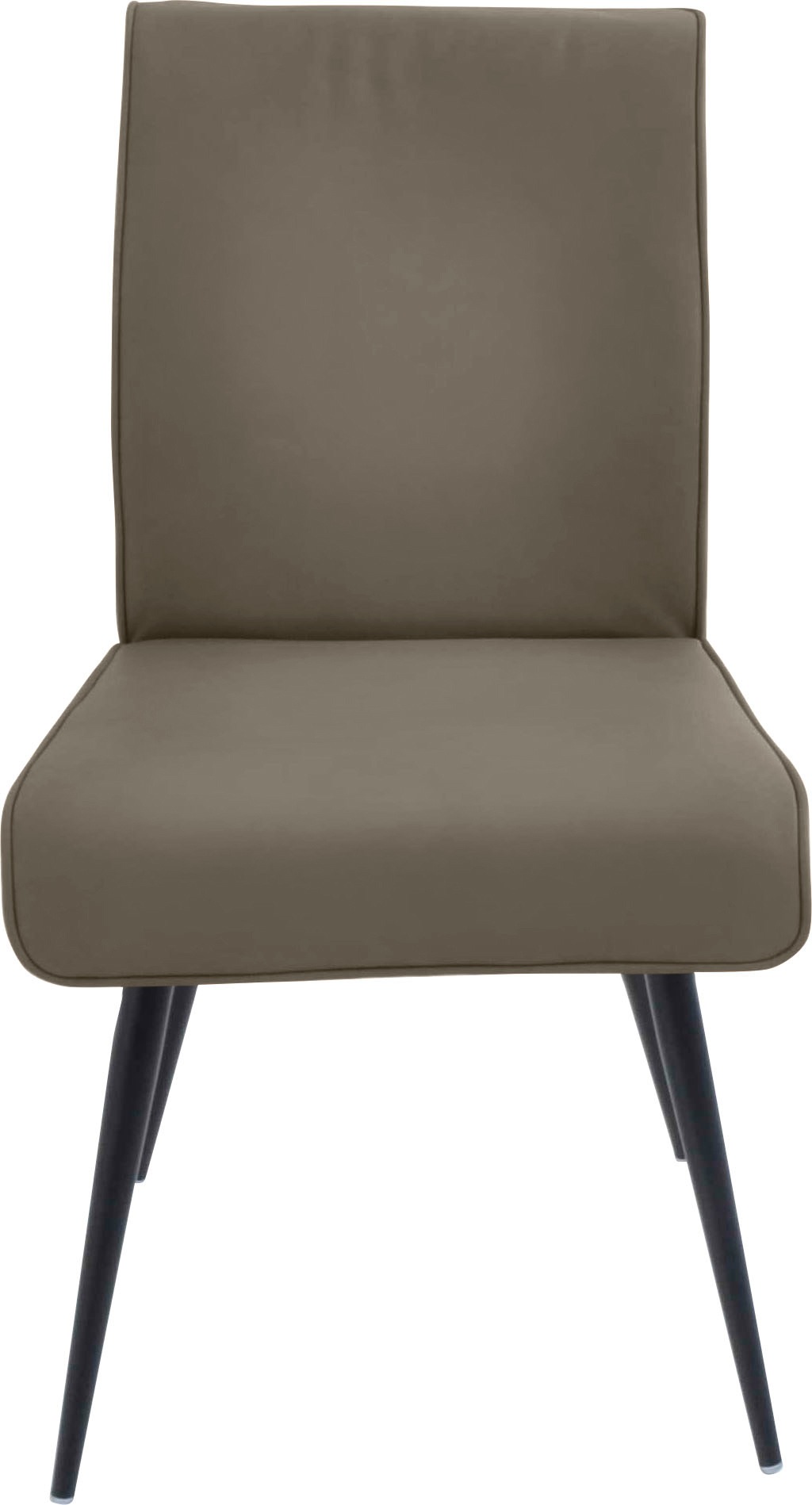 K+W Komfort & Wohnen 4-Fußstuhl »Giacomo I«, 1 St., Leder CLOUD, 4- Fußstuhl mit umlaufenden 4mm Keder am Rücken und Sitz, Metallfüße