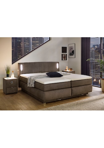 Boxspringbett »Kati«, mit Topper, Bettkasten und höhenvariablen Kopfteil (96 cm - 108 cm)