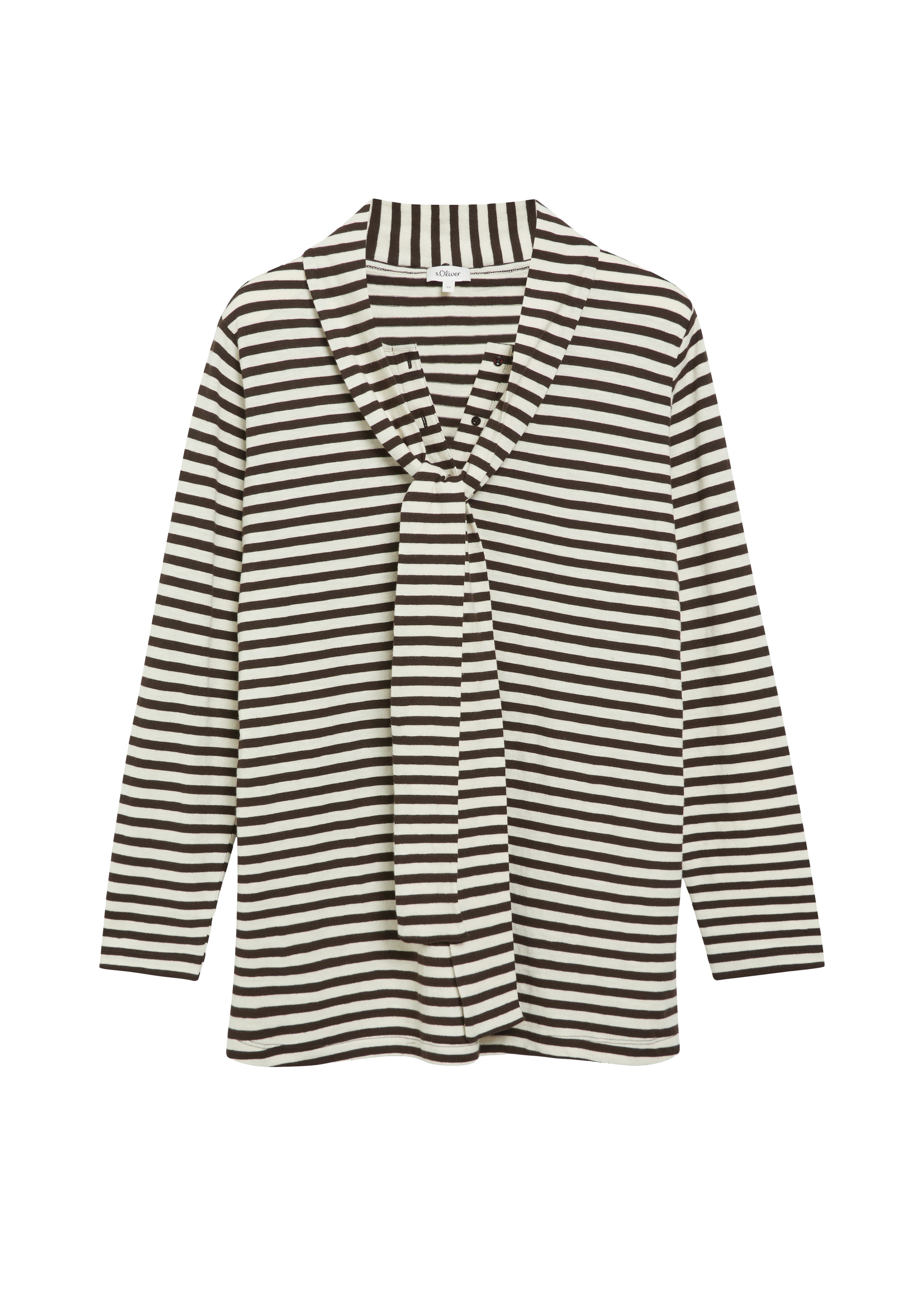 s.Oliver CURVE Longshirt Langarm / Streifen-Muster / Große Größen