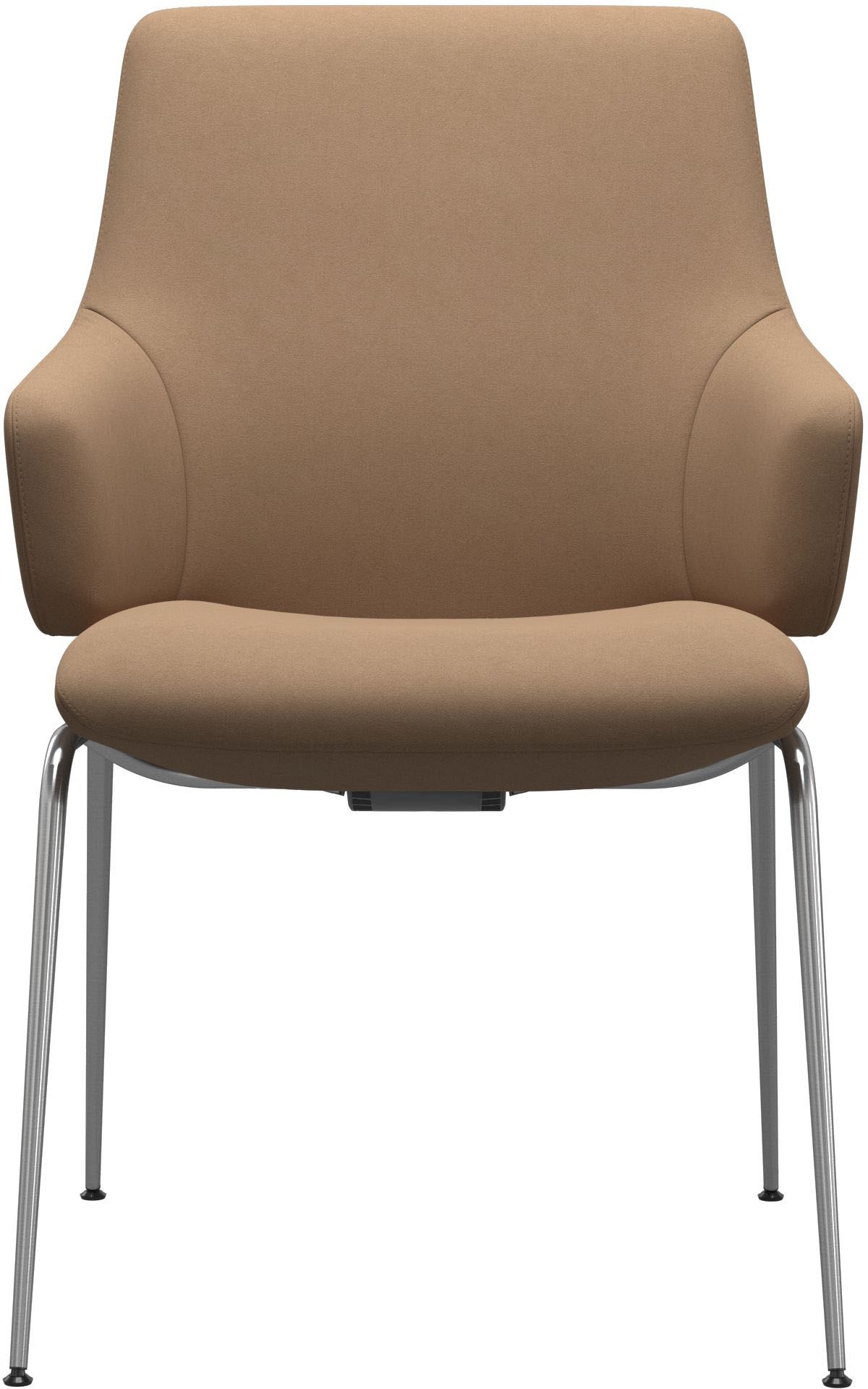 Stressless® Polsterstuhl »Laurel«, Microfaser DINAMICA, Low Back mit Armlehne, Größe L, mit Beinen aus Stahl in Schwarz matt