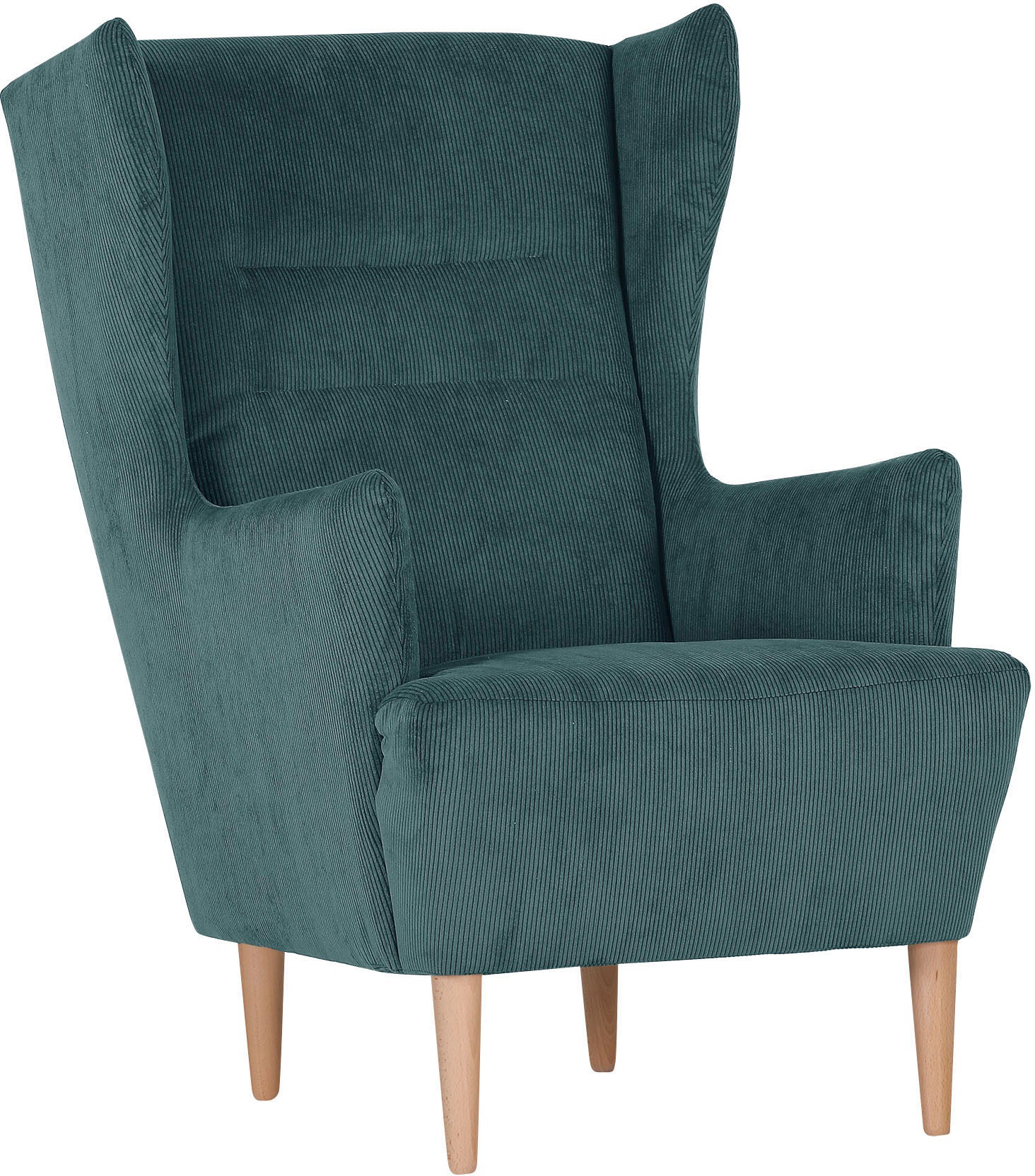 Ohrensessel, jeansblau Feincord