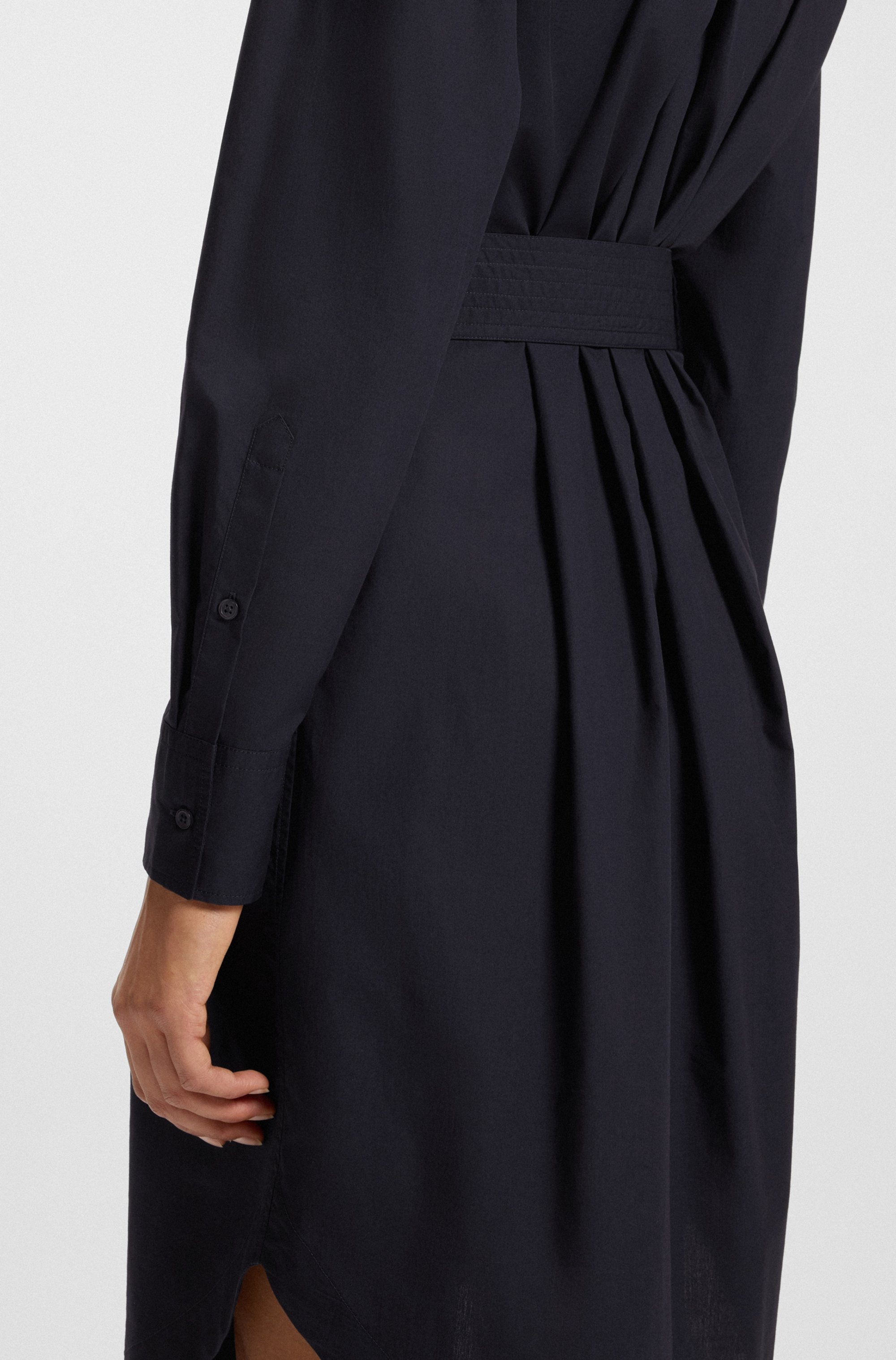 BOSS ORANGE Hemdblusenkleid »Delegant Premium Damenmode«, mit Gürtel mit D-Ring-Schließe