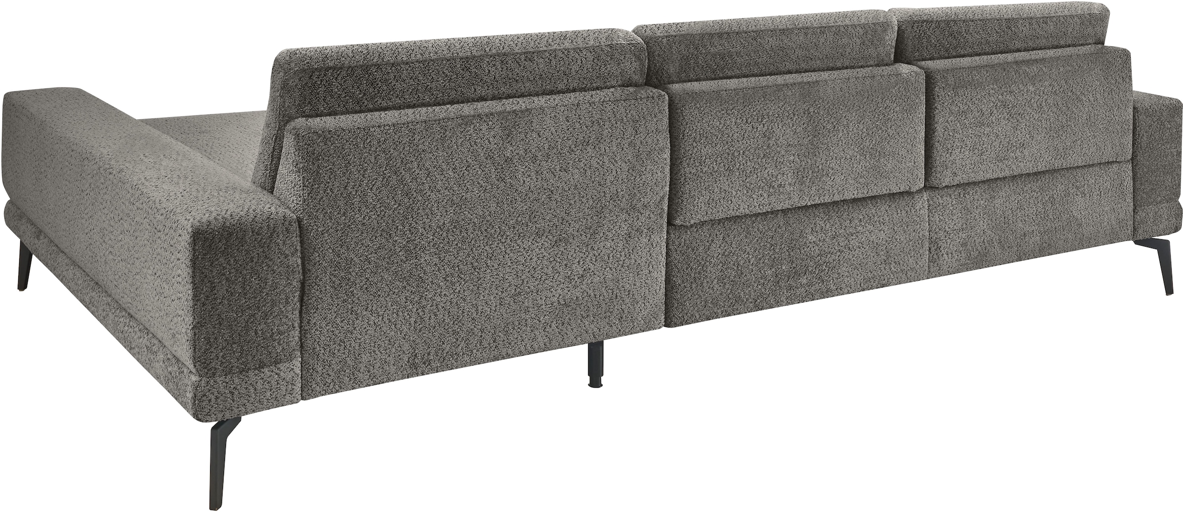 set one by Musterring Ecksofa »SO 3600 optimaler Sitzkomfort in Federkern o. Kaltschaum, 2 Sitzhöhen« Sitzhöhe 44 cm, Kaltschaum, B 293 x T 180 cm, Kama anthrazit