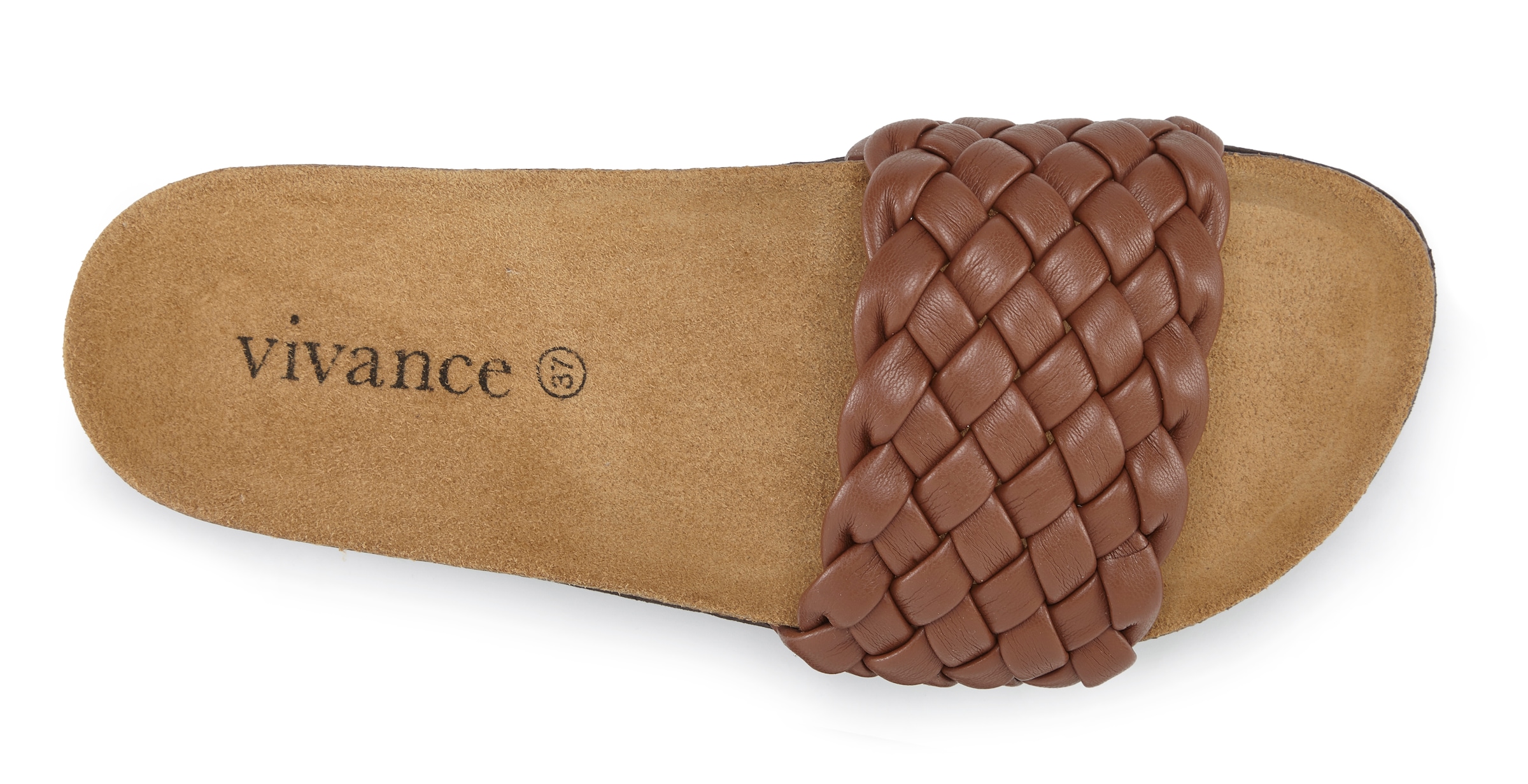 Vivance Pantolette »Mule, Sandale, offener Schuh, Sommerschuh,«  NEU mit komfortablem Korkfußbett & weicher Innensohle aus Leder