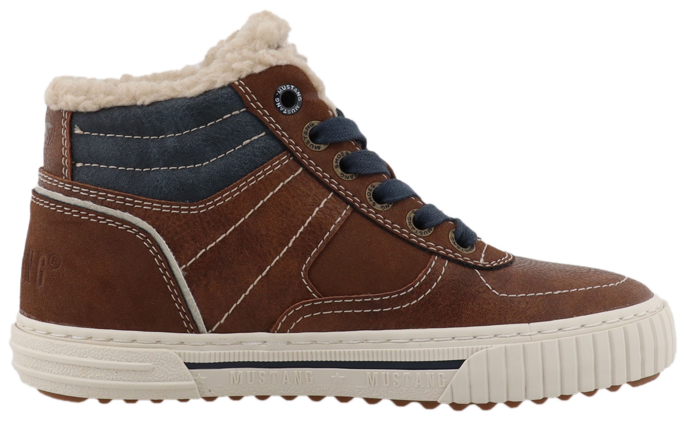 Mustang Shoes Sneaker »Ezio«, High Top Sneaker, Schnürboots mit Reißverschluss