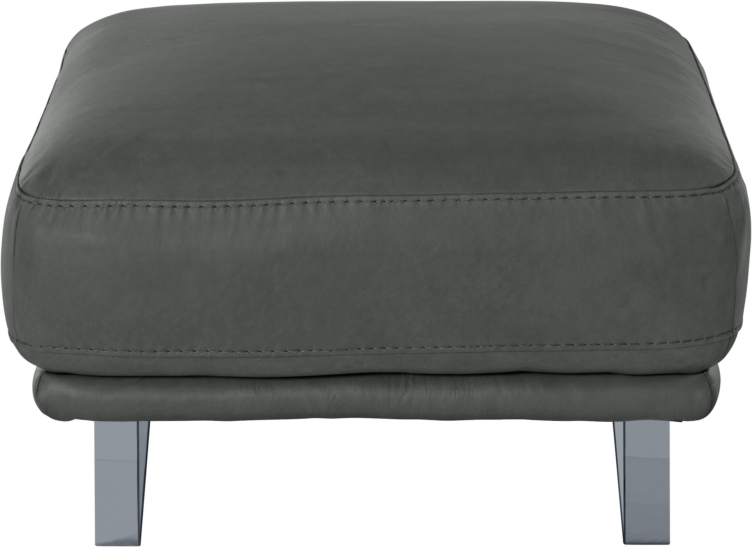 W.SCHILLIG Hocker »montanaa«, mit Metallkufen in Silber matt, Breite 71 cm
