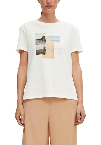 Comma Rundhalsshirt, mit Frontprint, aus Baumwolle kaufen