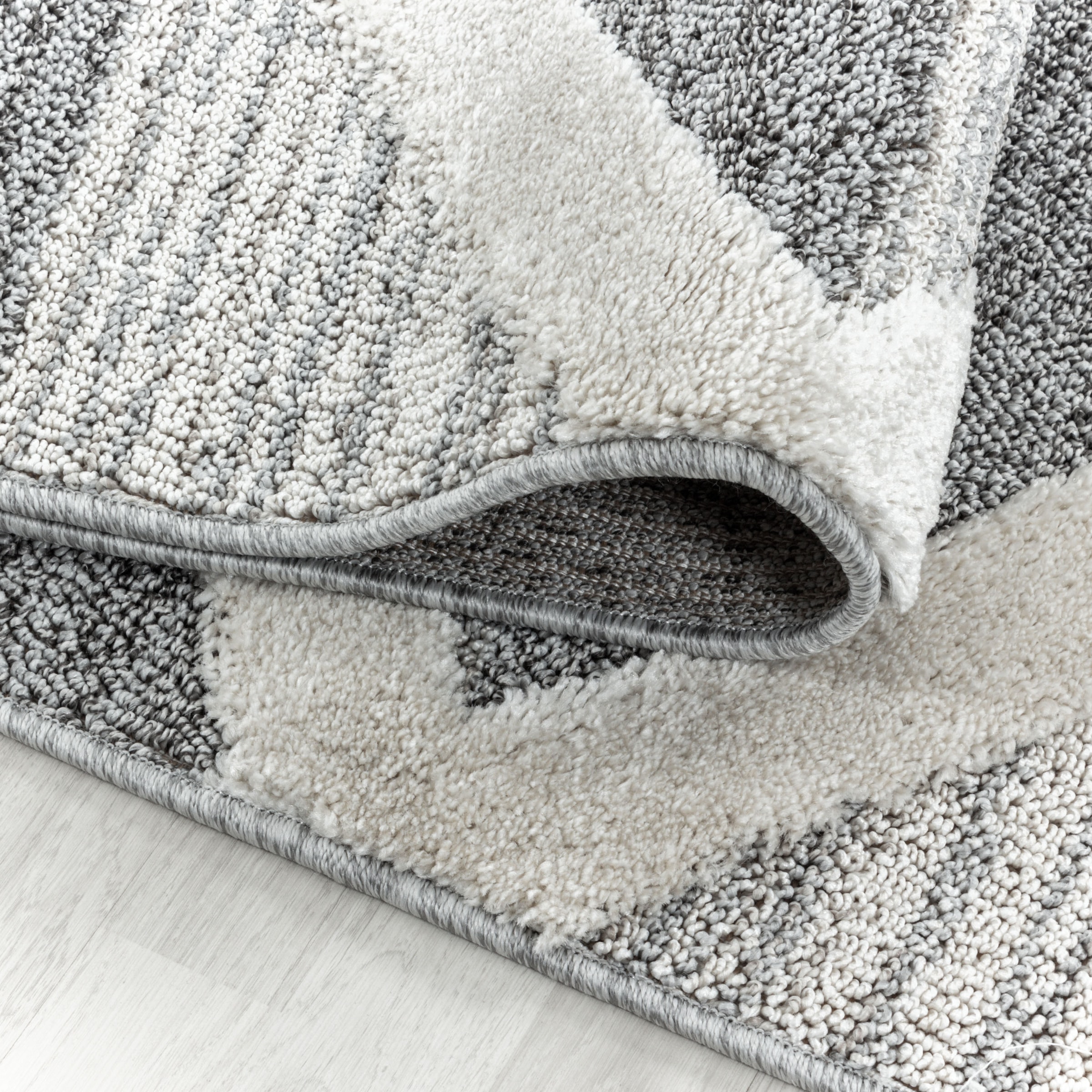 Ayyildiz Teppiche Teppich »PISA 4709«, rechteckig, 20 mm Höhe, Läufer, auch rund, Hoch Tief Struktur, Wohnzimmer, Schlafzimmer