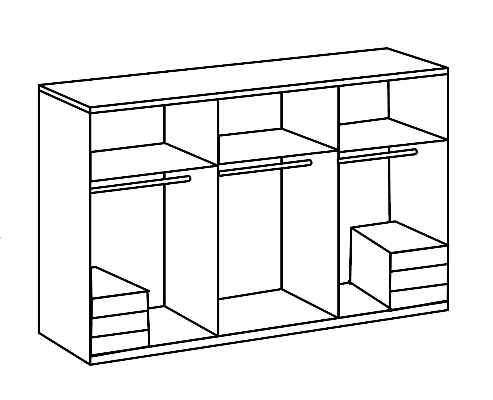 Wimex Kleiderschrank »Level by fresh to go«, mit vollflächigen Glastüren