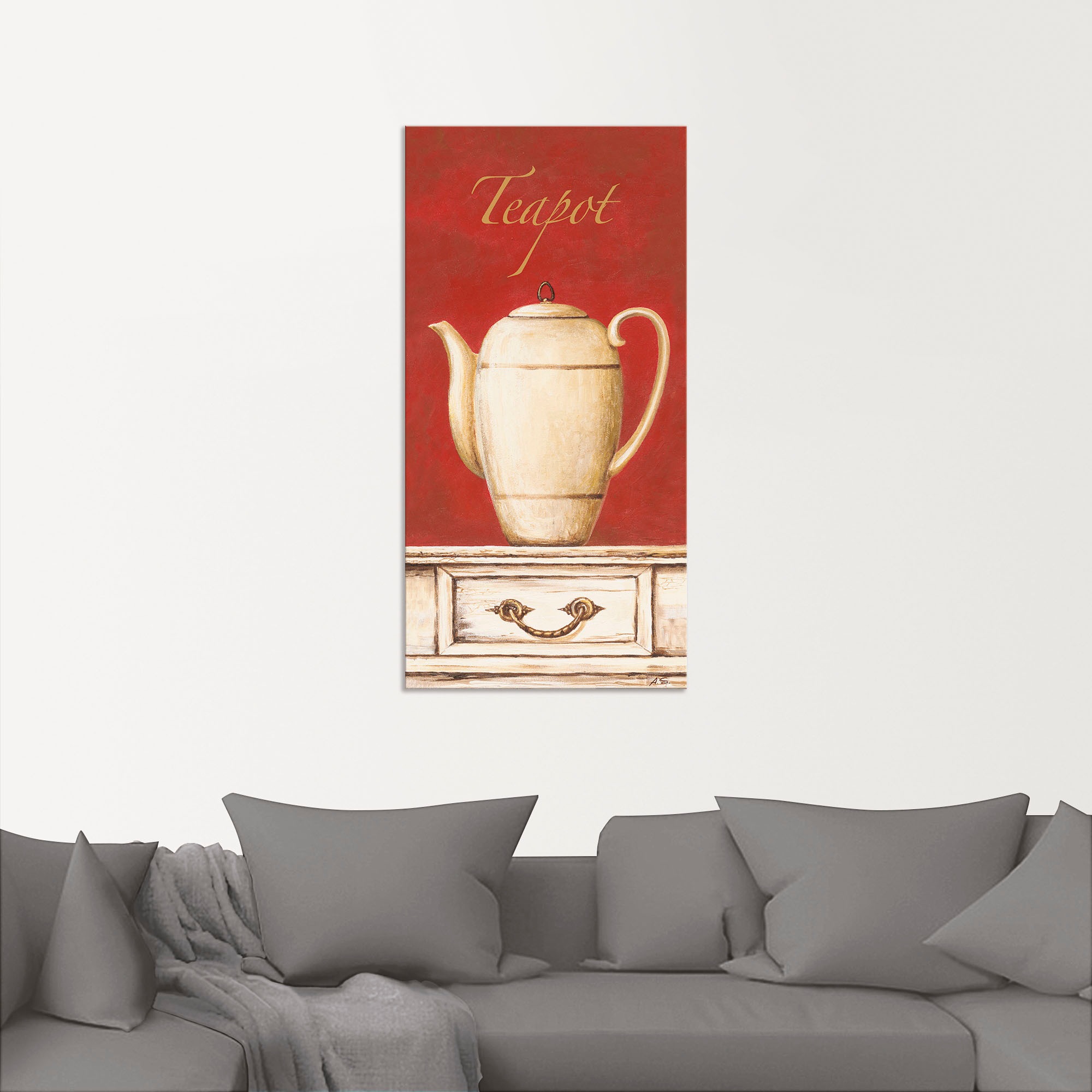 Artland Wandbild »Teekanne«, Getränke, (1 St.), als Alubild, Leinwandbild, Wandaufkleber oder Poster in versch. Größen