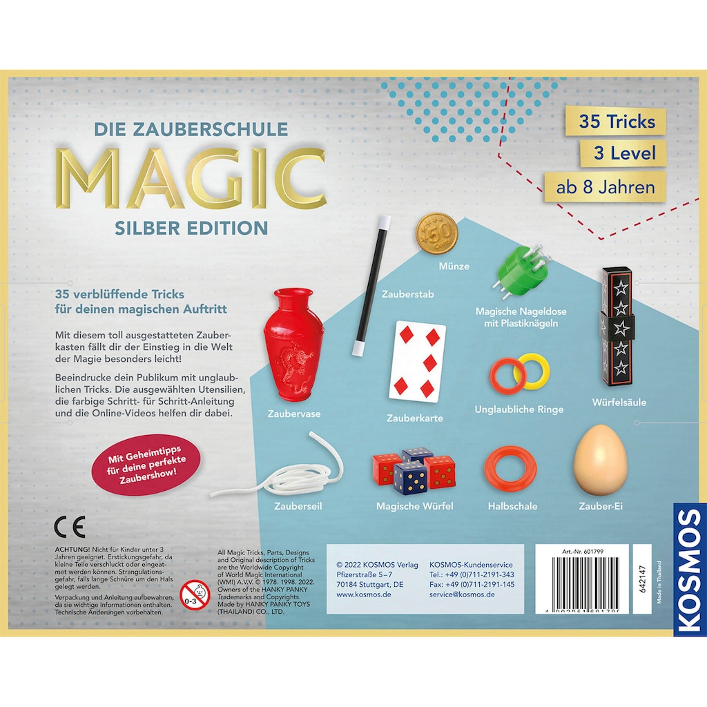 Kosmos Zauberkasten »Die Zauberschule Magic Silber Edition«