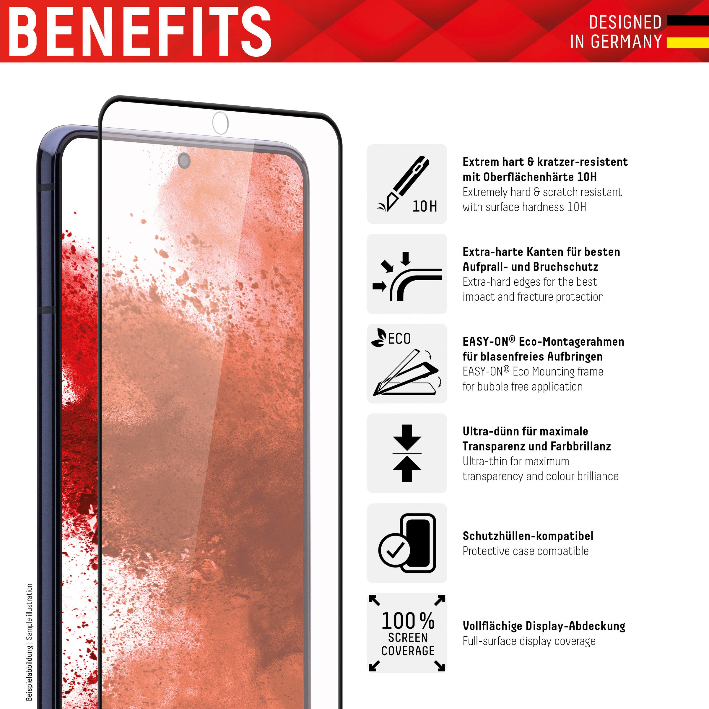2. Bild von Displex Displayschutzglas »DISPLEX Real Glass Panzerglas für Samsung Galaxy S20/S20 5G (6,2")«