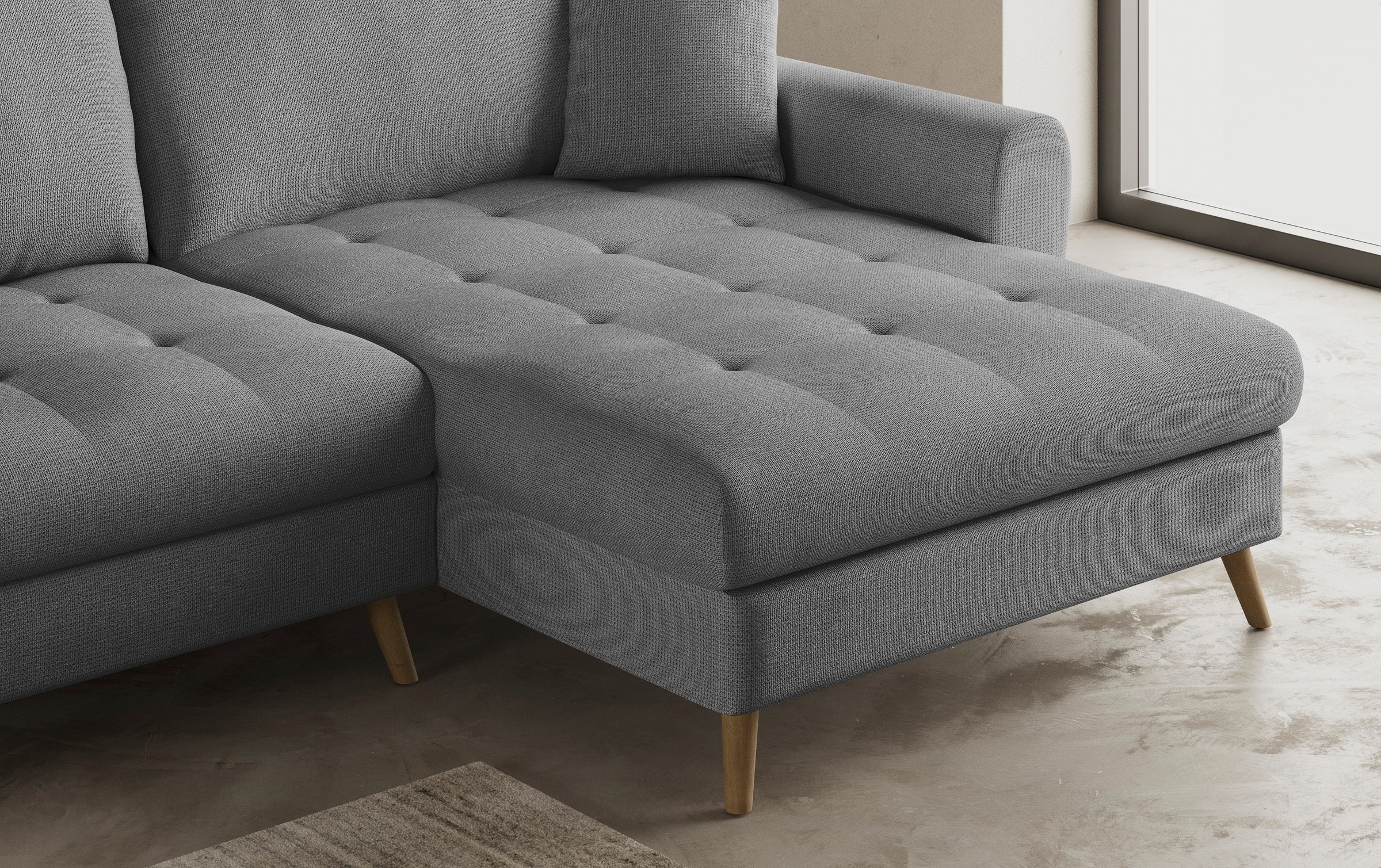 Mr. Couch Ecksofa »Blackburn II L-Form«, Wahlweise mit Kaltschaumpolsterung bis 140 kg belastbar