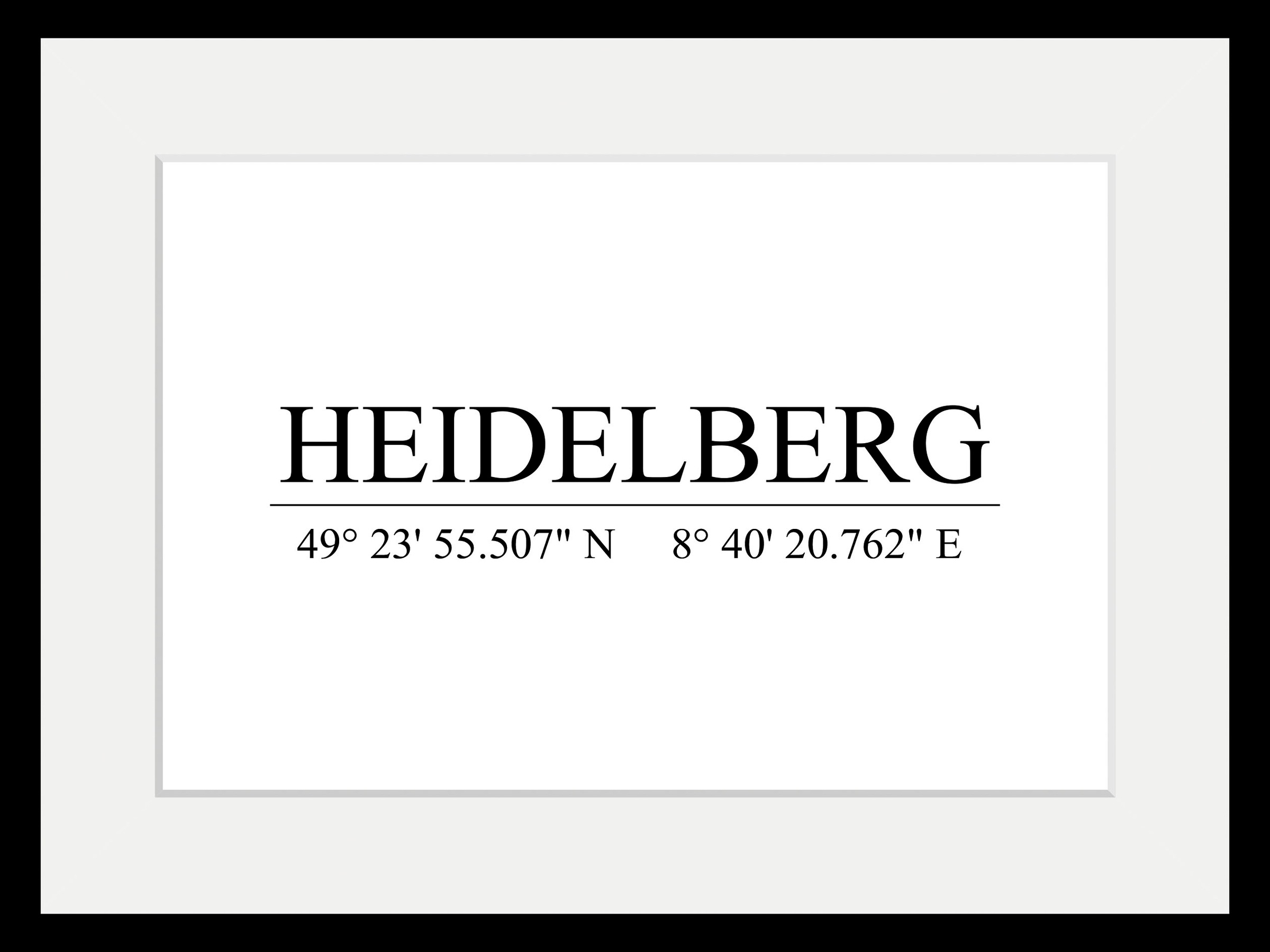 queence Bild »Heidelberg«, Städte-Schriftzug-Deutschland-Stadt-Schwarz-Weiß günstig online kaufen