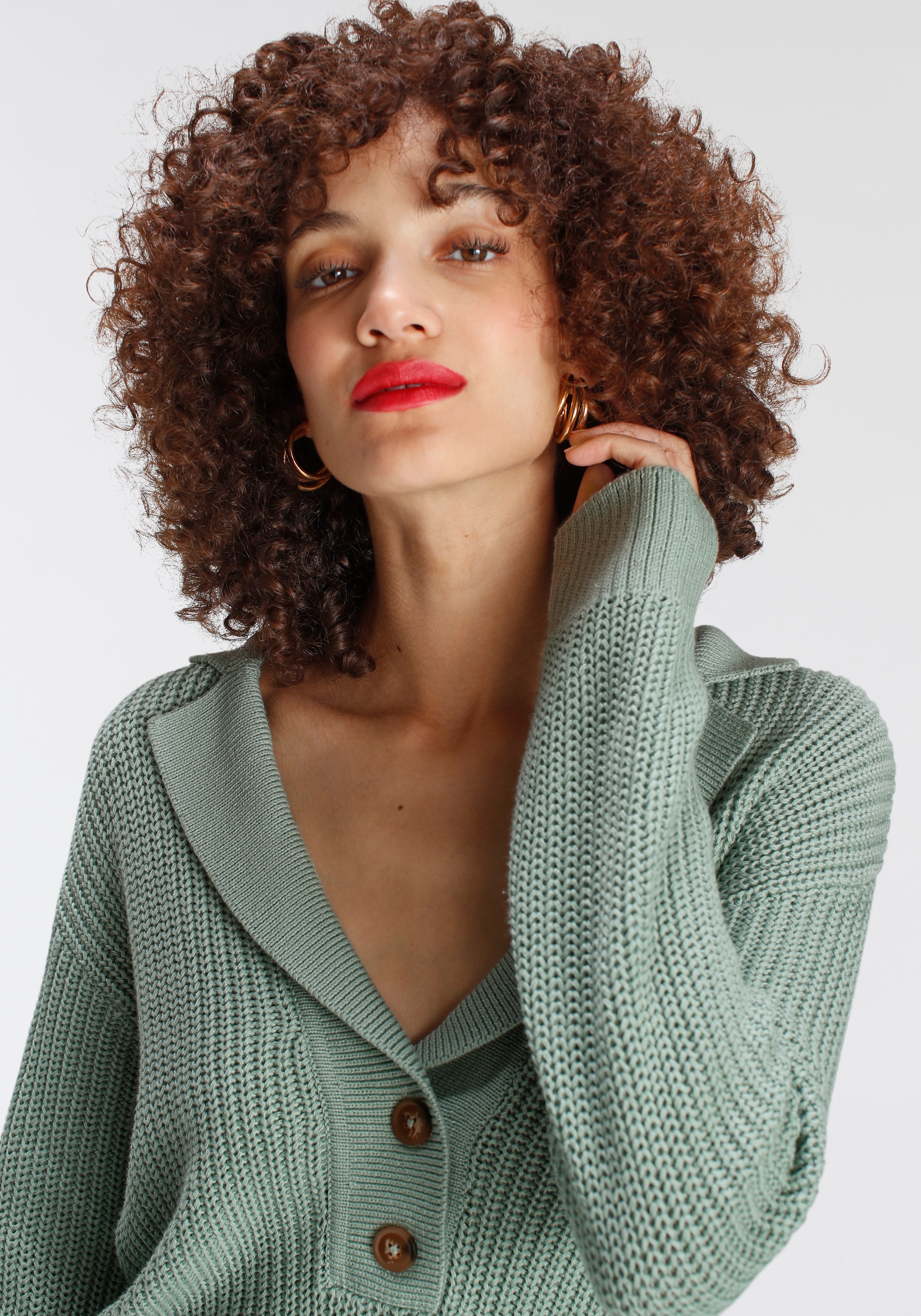 AJC Strickpullover, mit Knöpfen