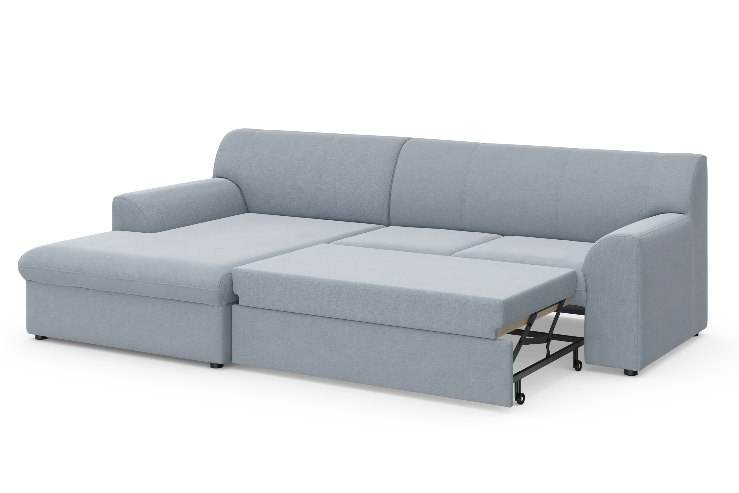 DOMO collection Ecksofa »Topper, elegant und zeitlos, kompaktes Stellmaß 245/155cm, L-Form«, mit Recamiere, wahlweise mit Schlaffunktion
