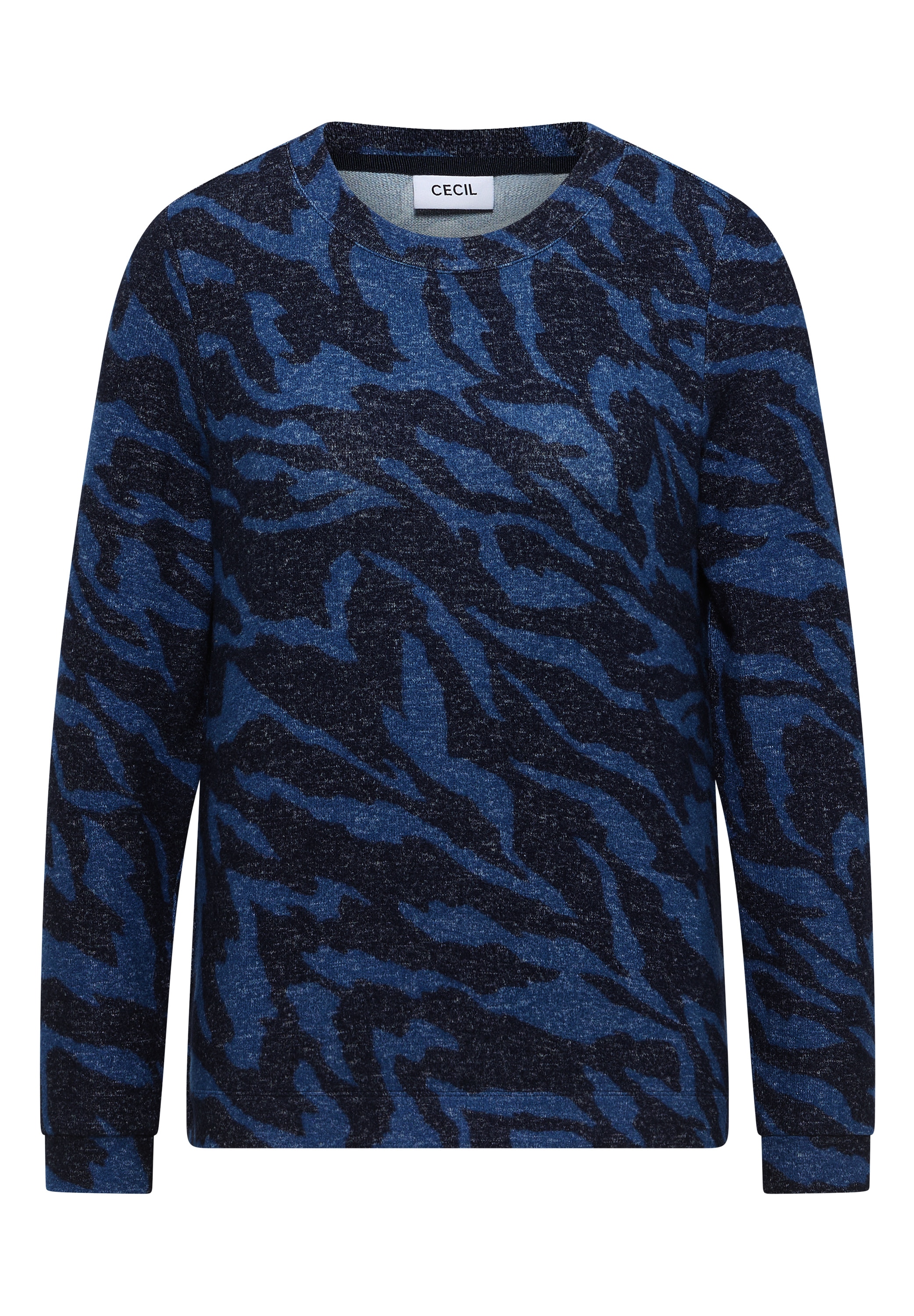 Cecil Sweater, mit Animal-Print und in Melange-Optik