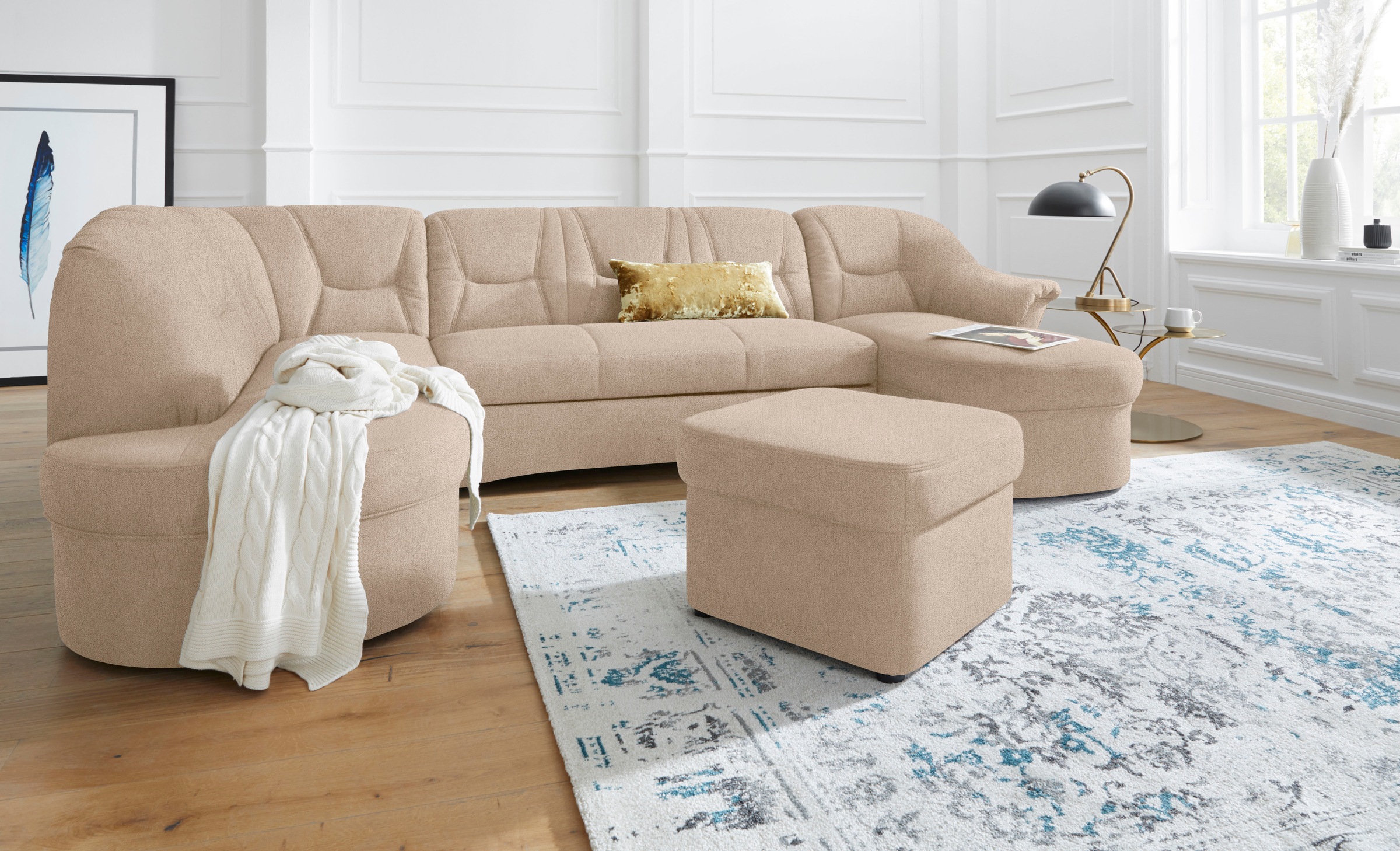 DOMO collection Wohnlandschaft »Sarafina, zeitlos und komfortabel, optional günstig online kaufen