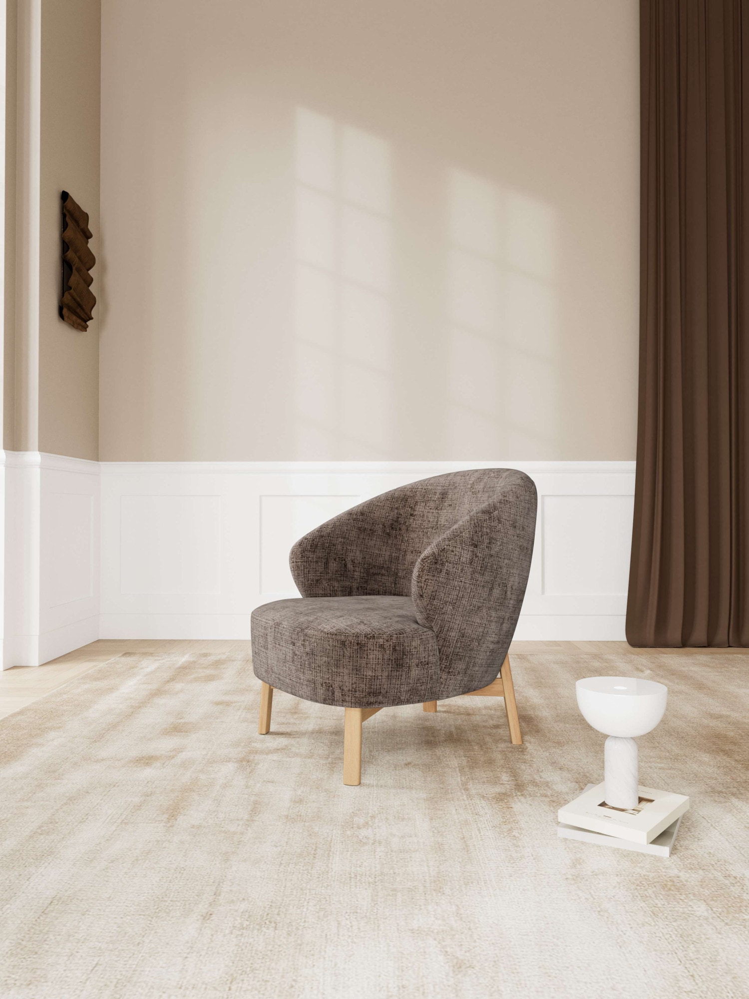 ACTONA GROUP Polsterstuhl »Relaxsessel, Polstersessel« () Stuhl, braun, 77.5x78x78cm