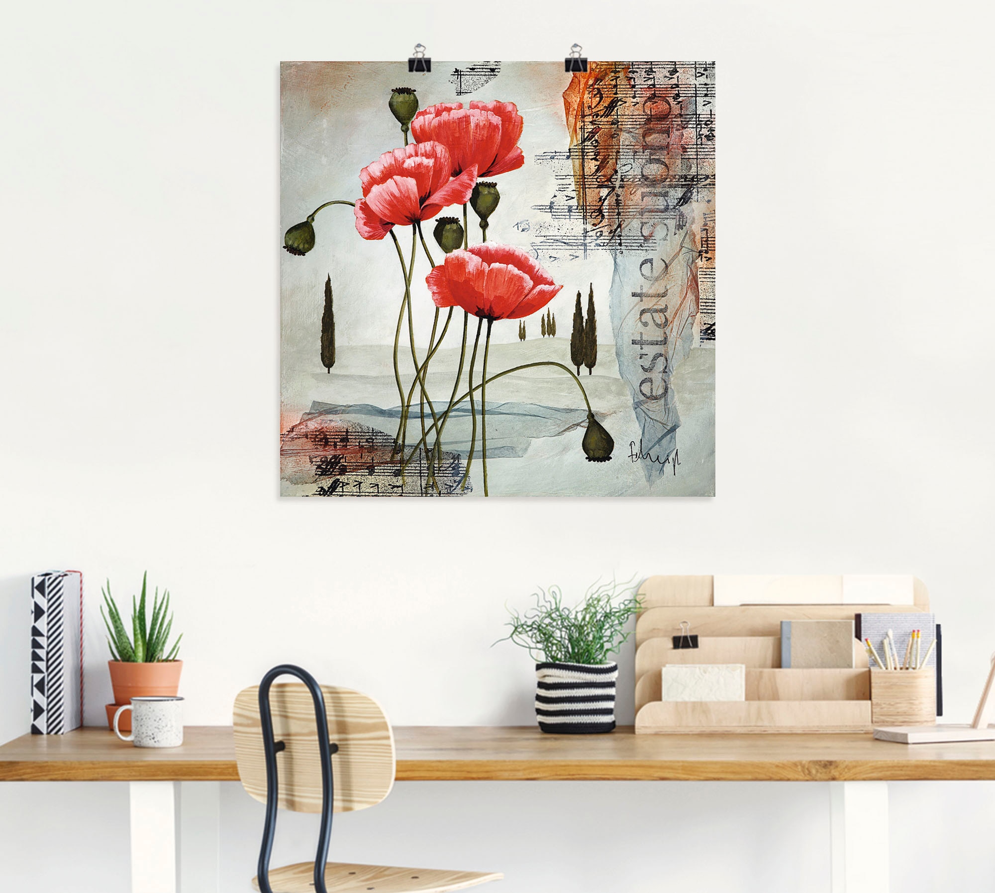 Artland Wandbild »Klatschmohn«, Blumen, (1 St.), als Leinwandbild, Poster, Wandaufkleber in verschied. Größen