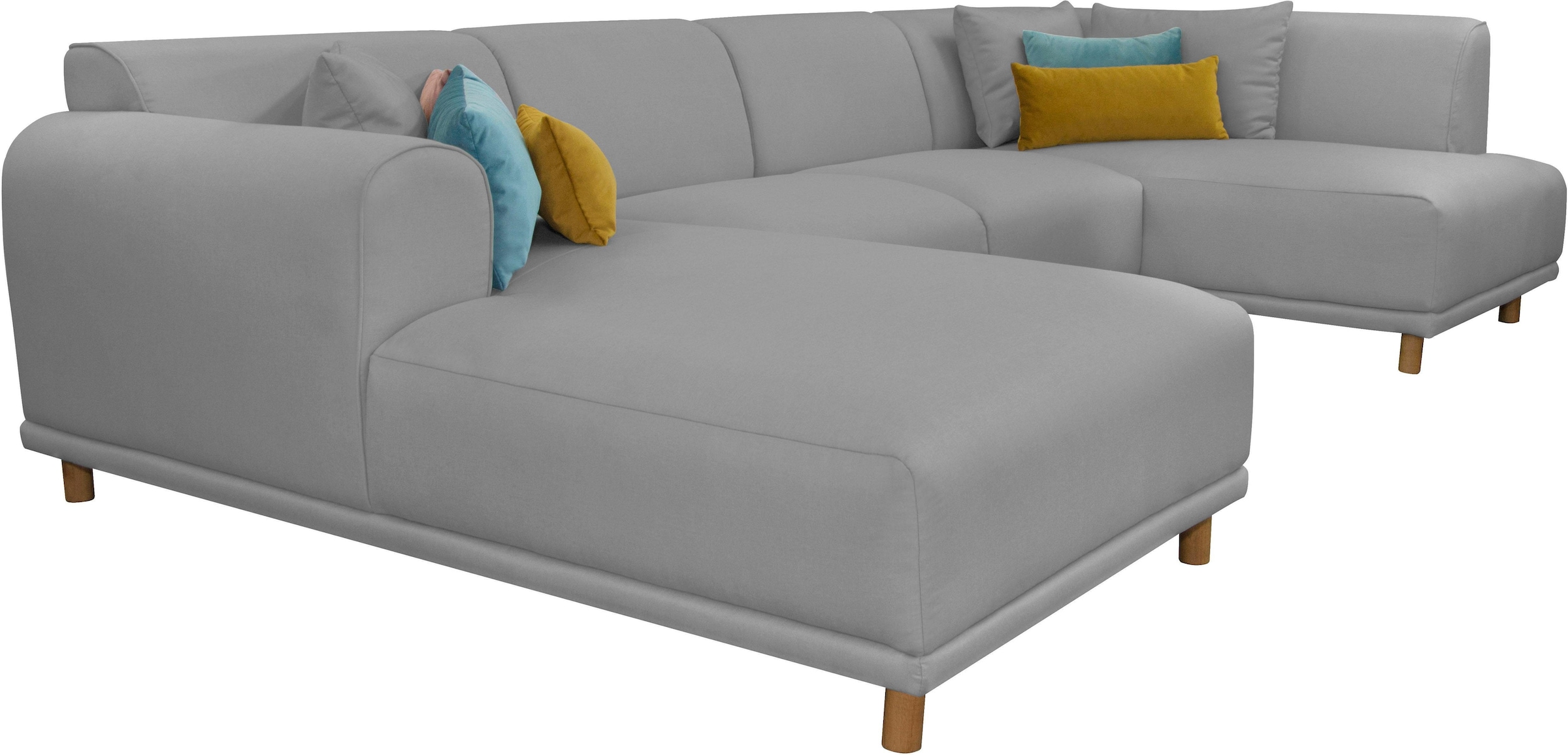 andas Wohnlandschaft »Maroon U-Form«, in skandinavischem Design, mit losen Kissen