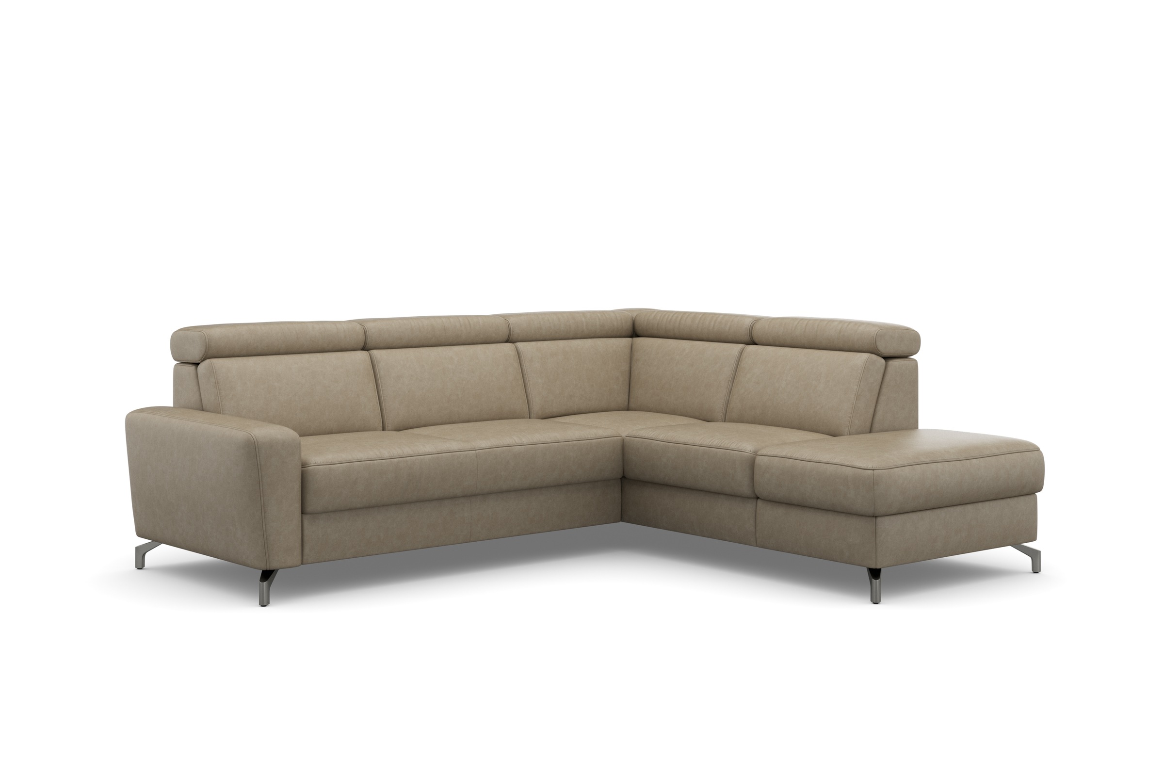 sit&more Ecksofa »Scarlett L-Form«, inklusive Kopfteilverstellung, wahlweise mit Bettfunktion, Bettkasten