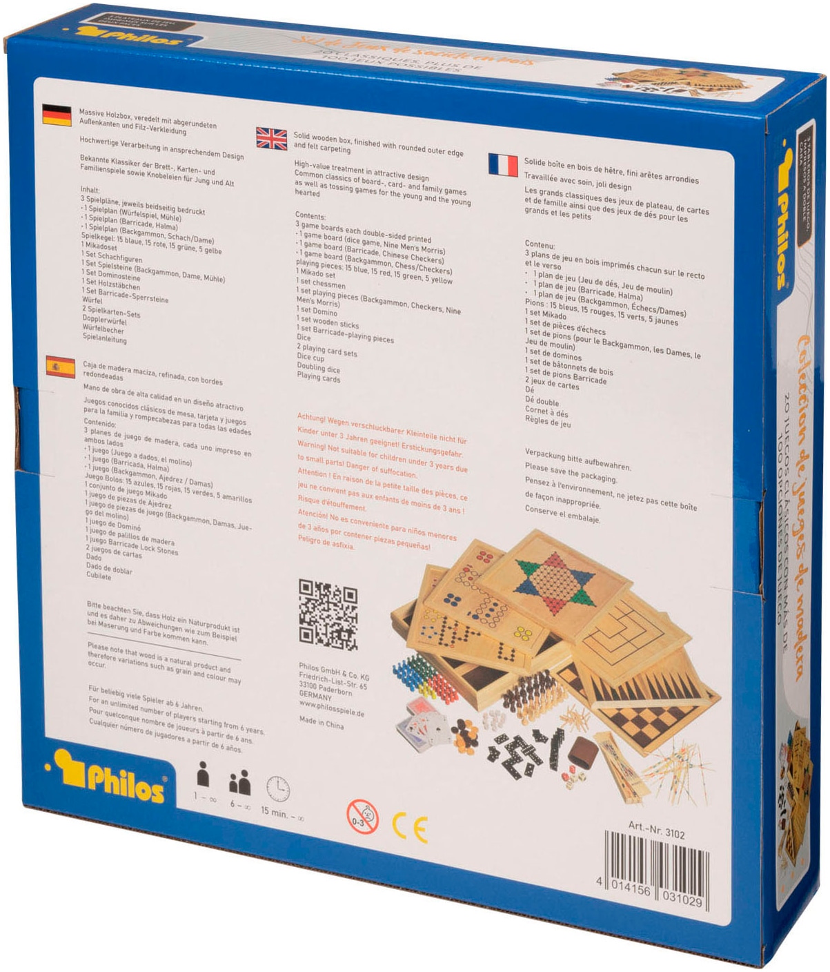Philos Spiel »Spielesammlung Holz« Made in Germany